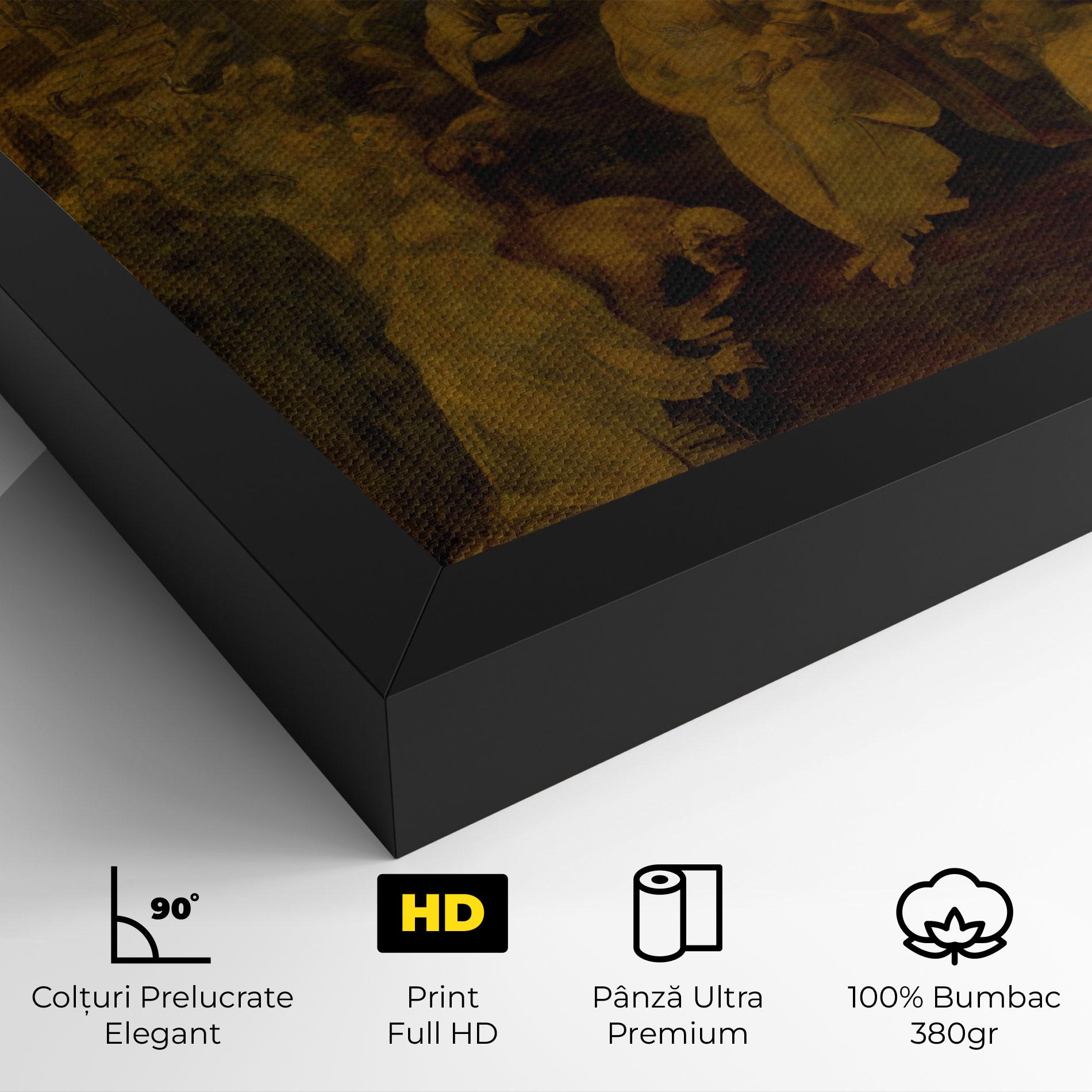Tablou Canvas Leonardo Da Vinci Adorazione Dei Magi mockup 4