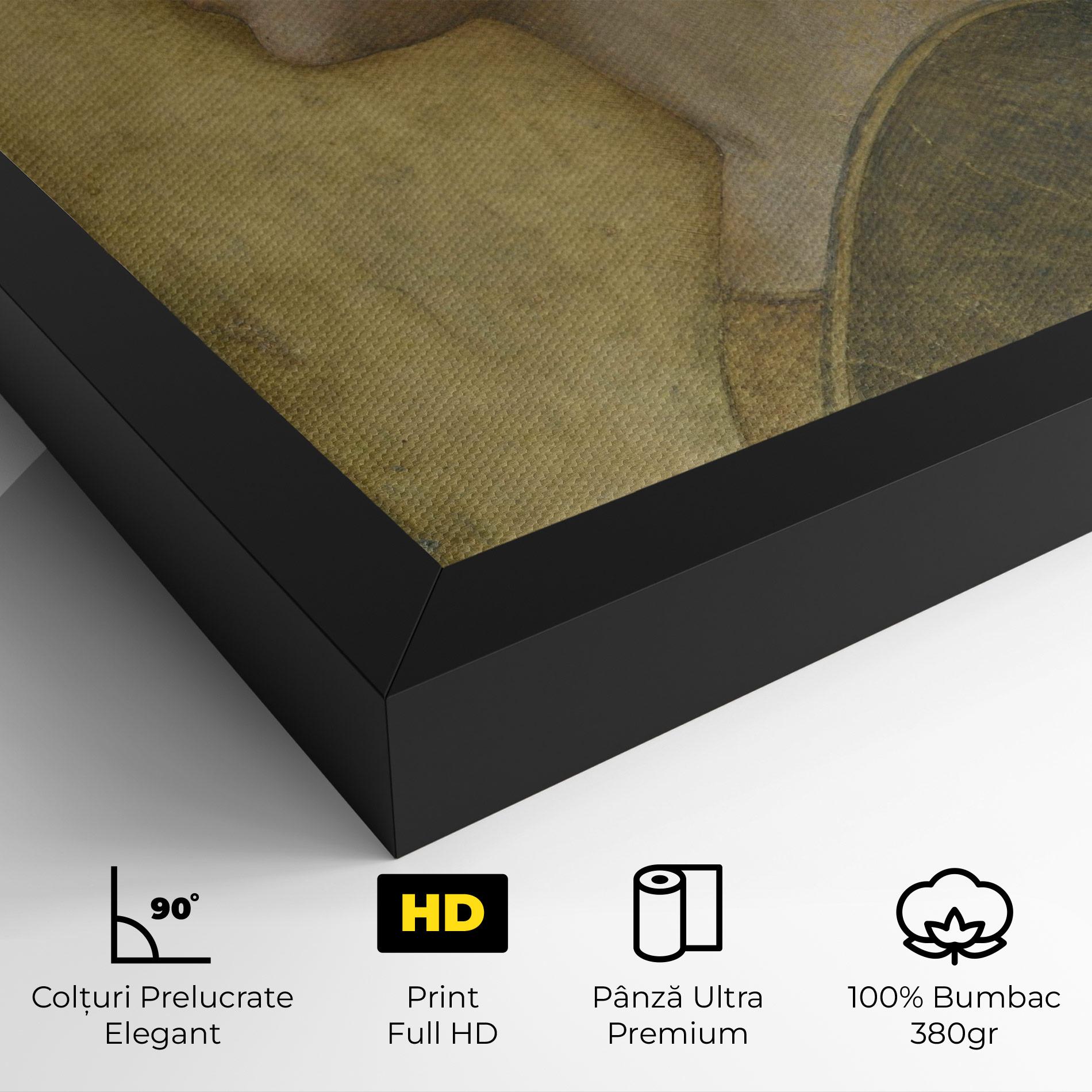 Tablou Canvas Profile Of A Young Fiancee Da Vinci mockup 4