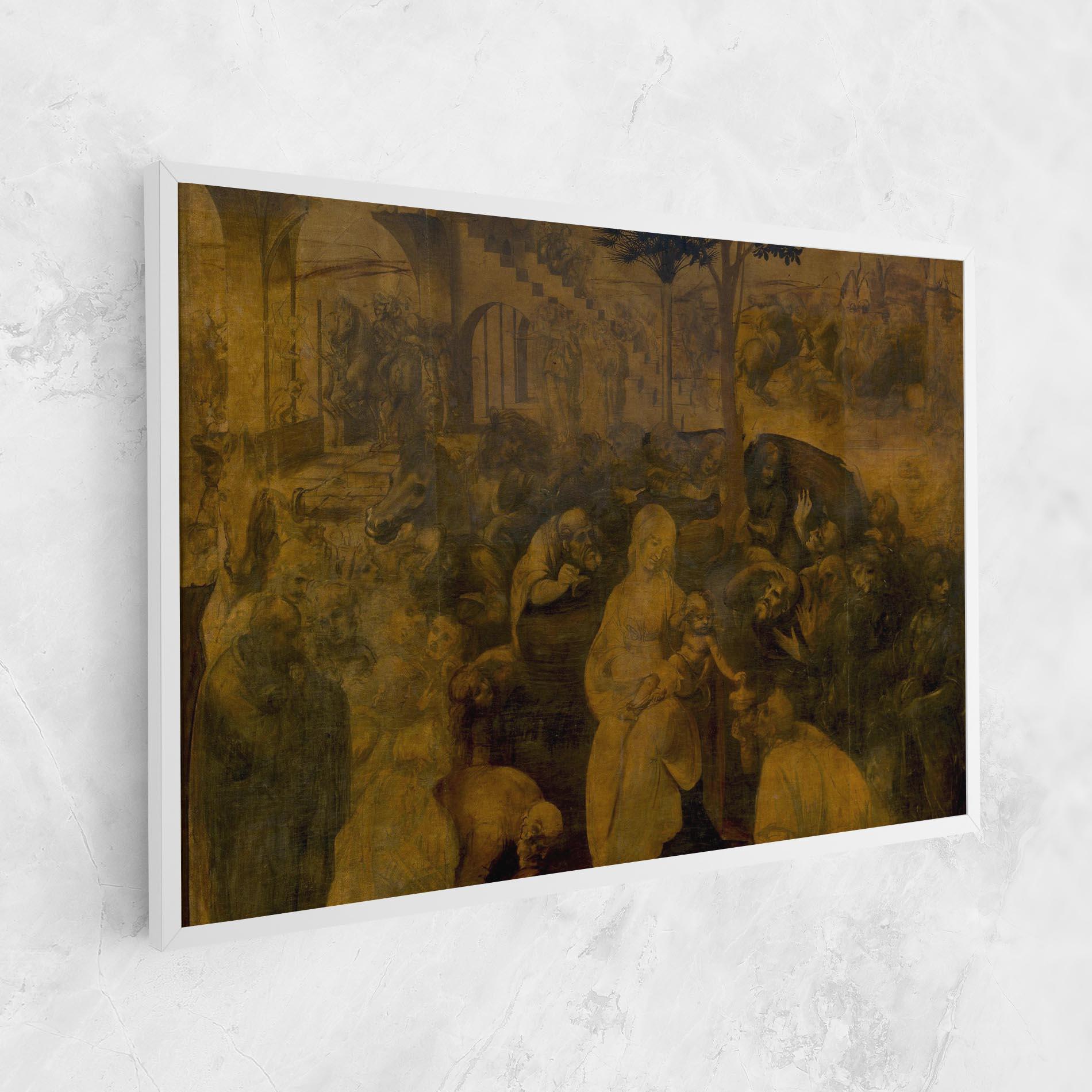 Tablou Canvas Leonardo Da Vinci Adorazione Dei Magi mockup 1
