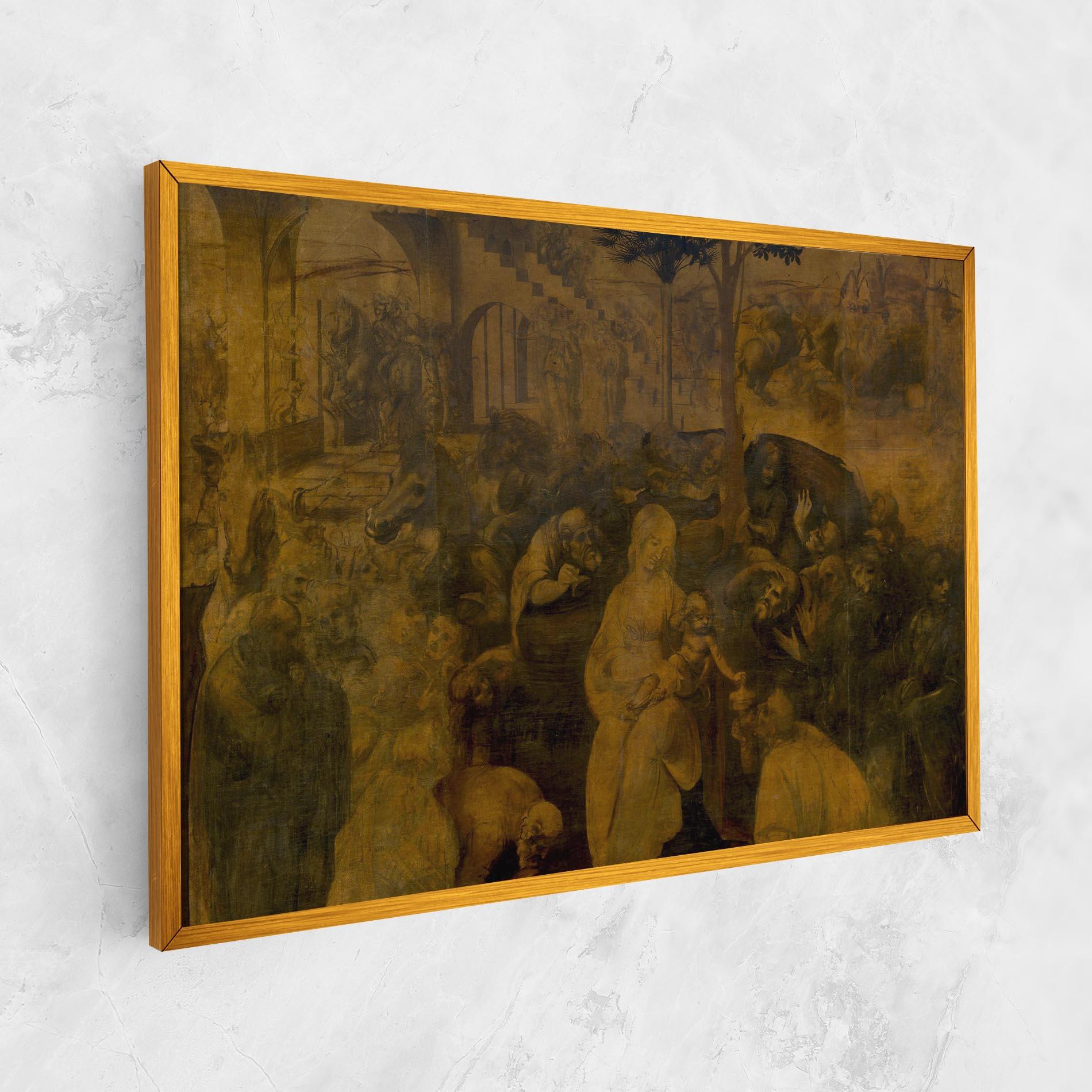 Tablou Canvas Leonardo Da Vinci Adorazione Dei Magi mockup 1
