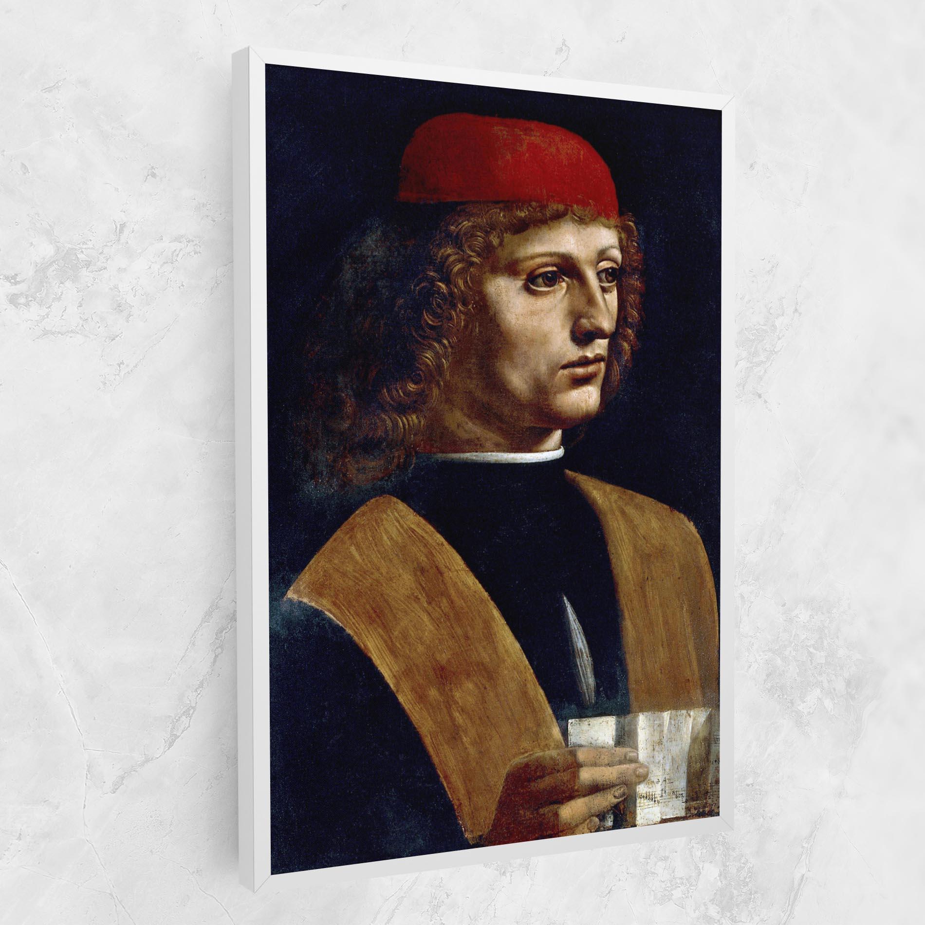 Tablou Canvas Leonardo Da Vinci's The Portrait Of A Musician mockup 1