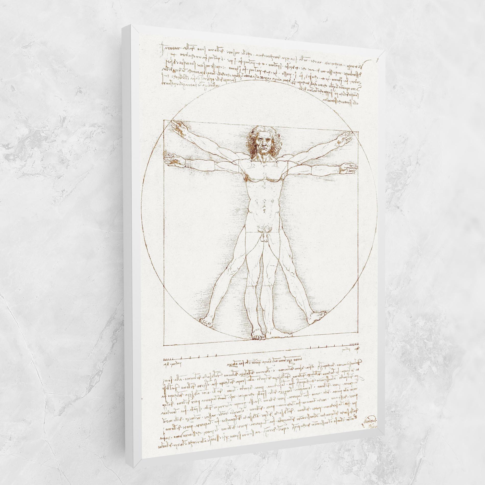 Tablou Canvas Leonardo Da Vinci's Vitruvian Man mockup 1