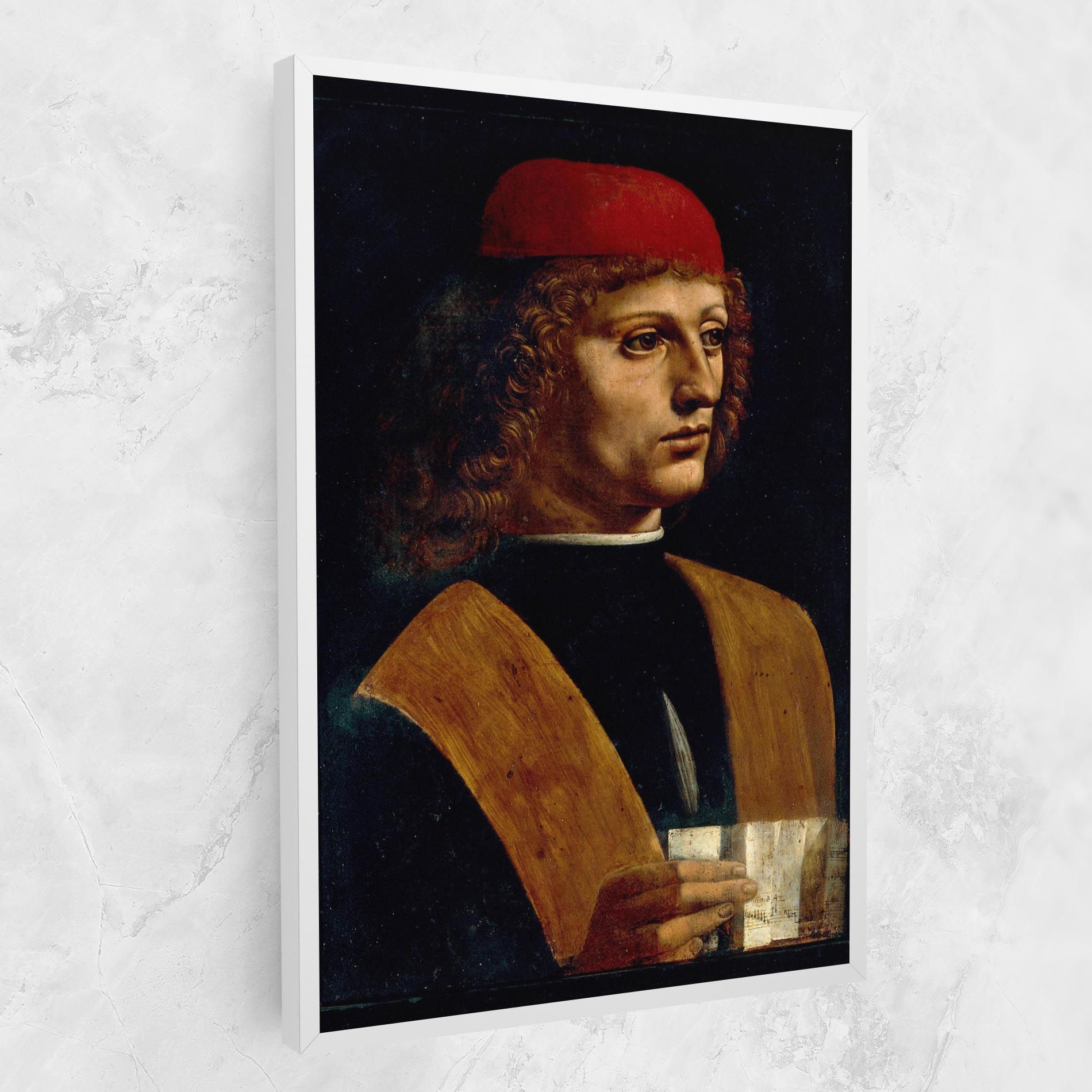 Leonardo Da Vinci Portrait Of A Musician Pinacoteca Ambrosiana mockup 1