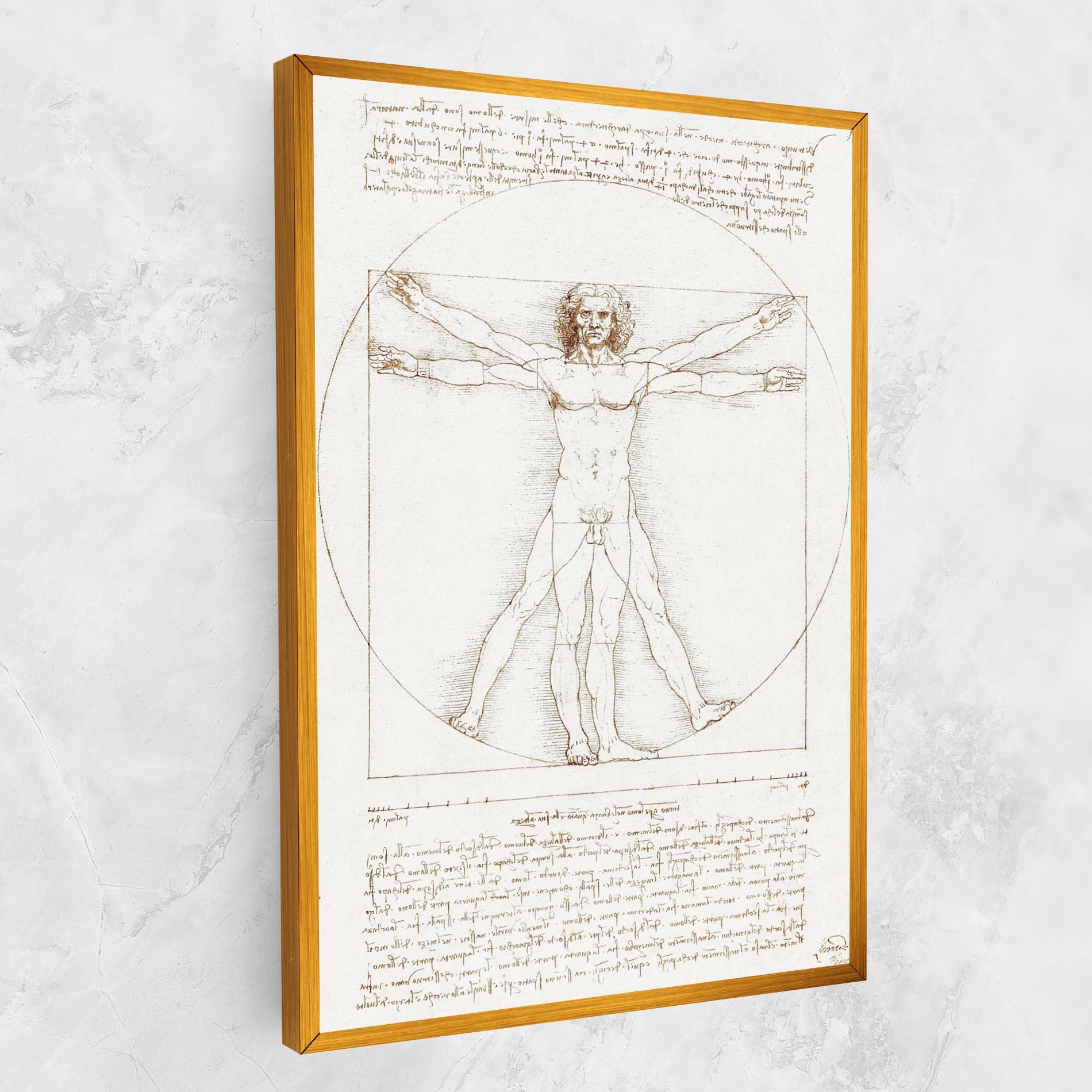 Tablou Canvas Leonardo Da Vinci's Vitruvian Man mockup 1