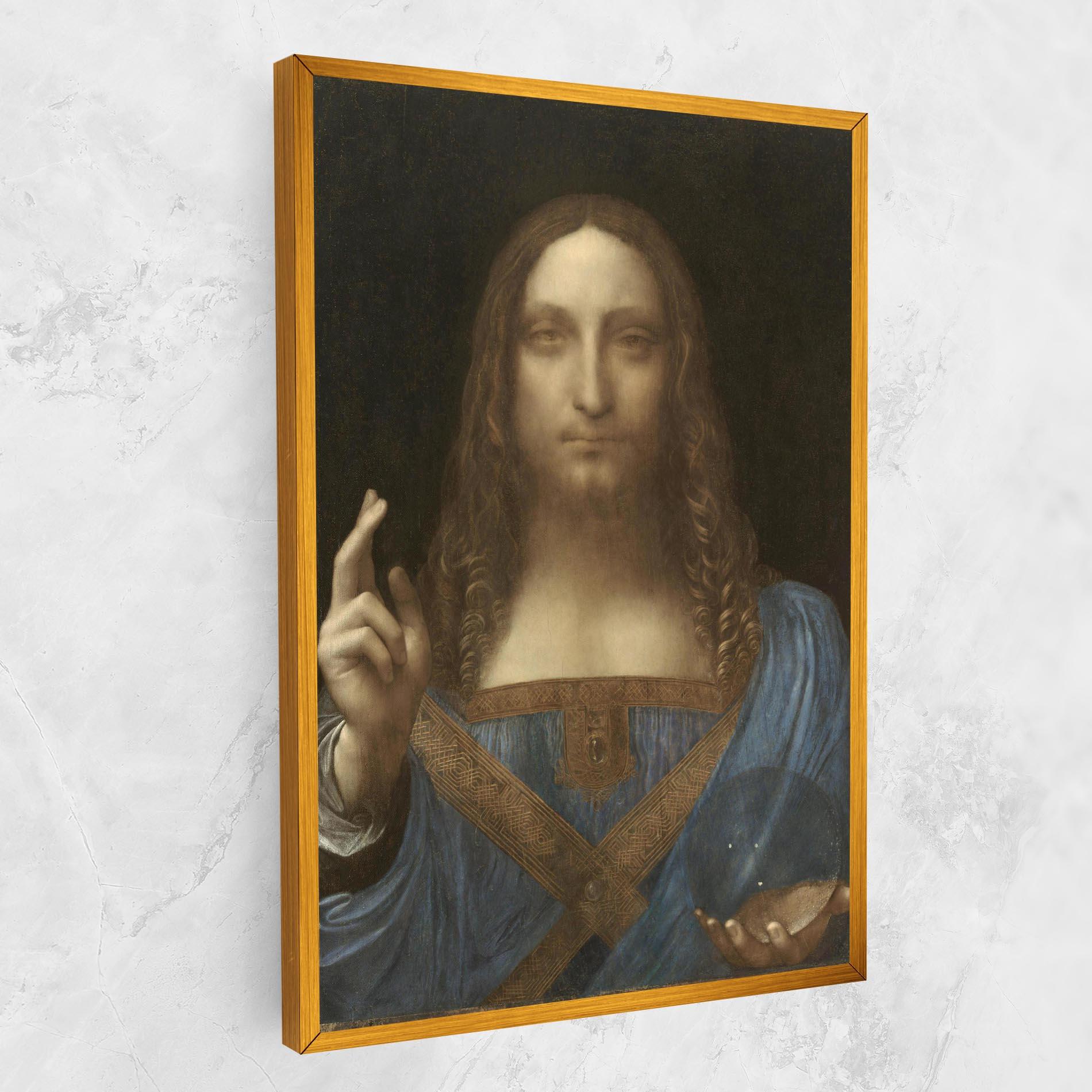 Tablou Canvas Leonardo Da Vinci Salvator Mundi mockup 1
