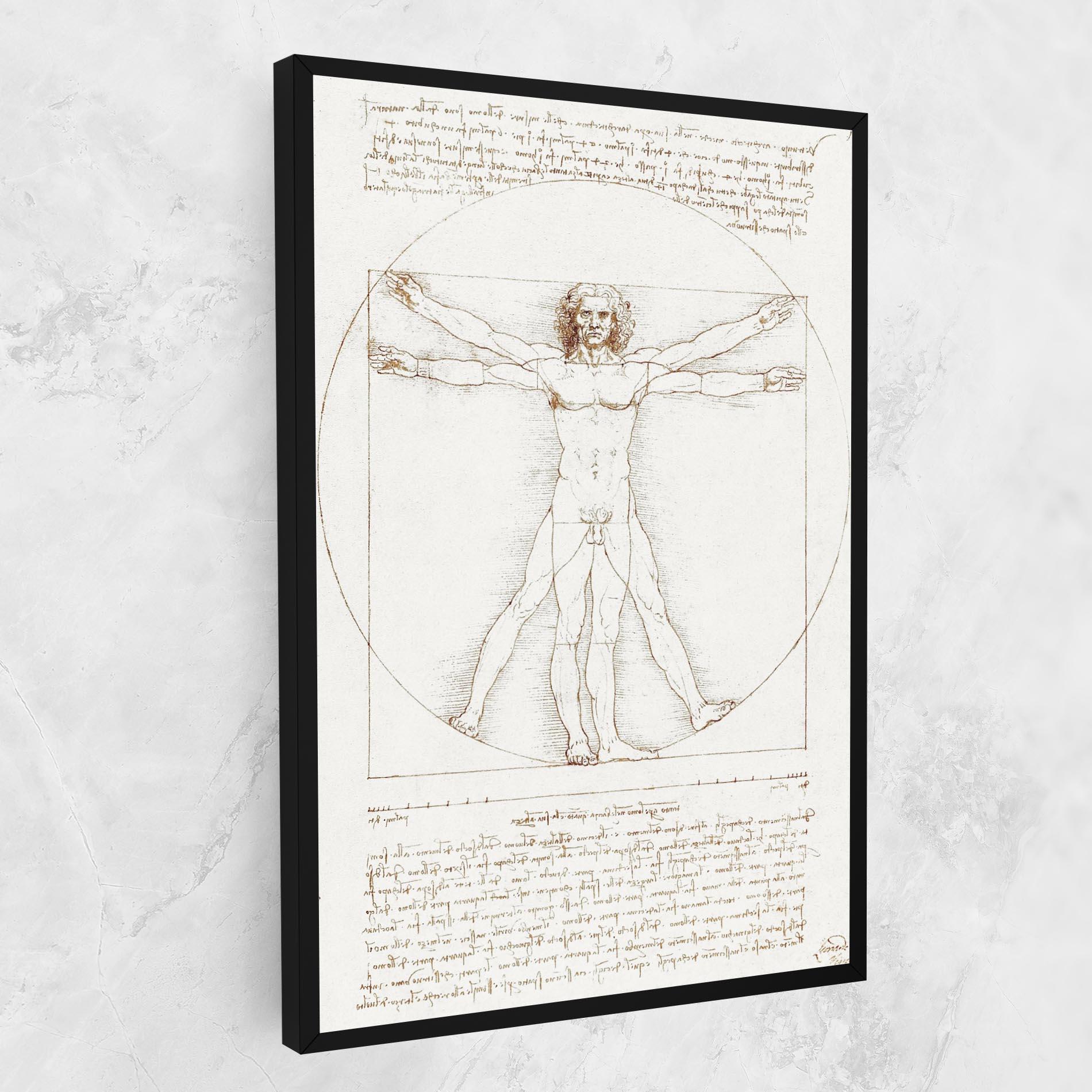 Tablou Canvas Leonardo Da Vinci's Vitruvian Man mockup 1