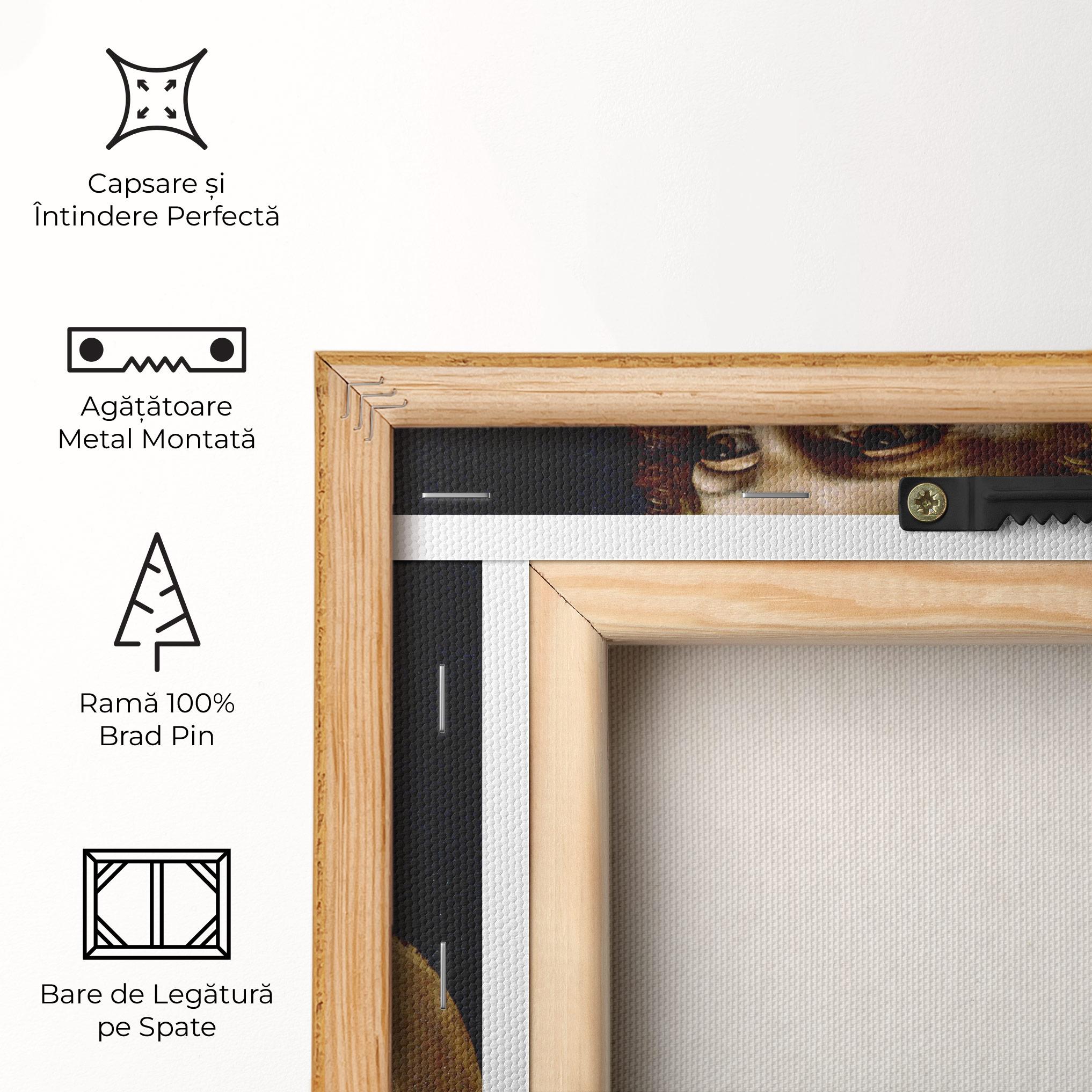 Tablou Canvas Leonardo Da Vinci's The Portrait Of A Musician mockup 5