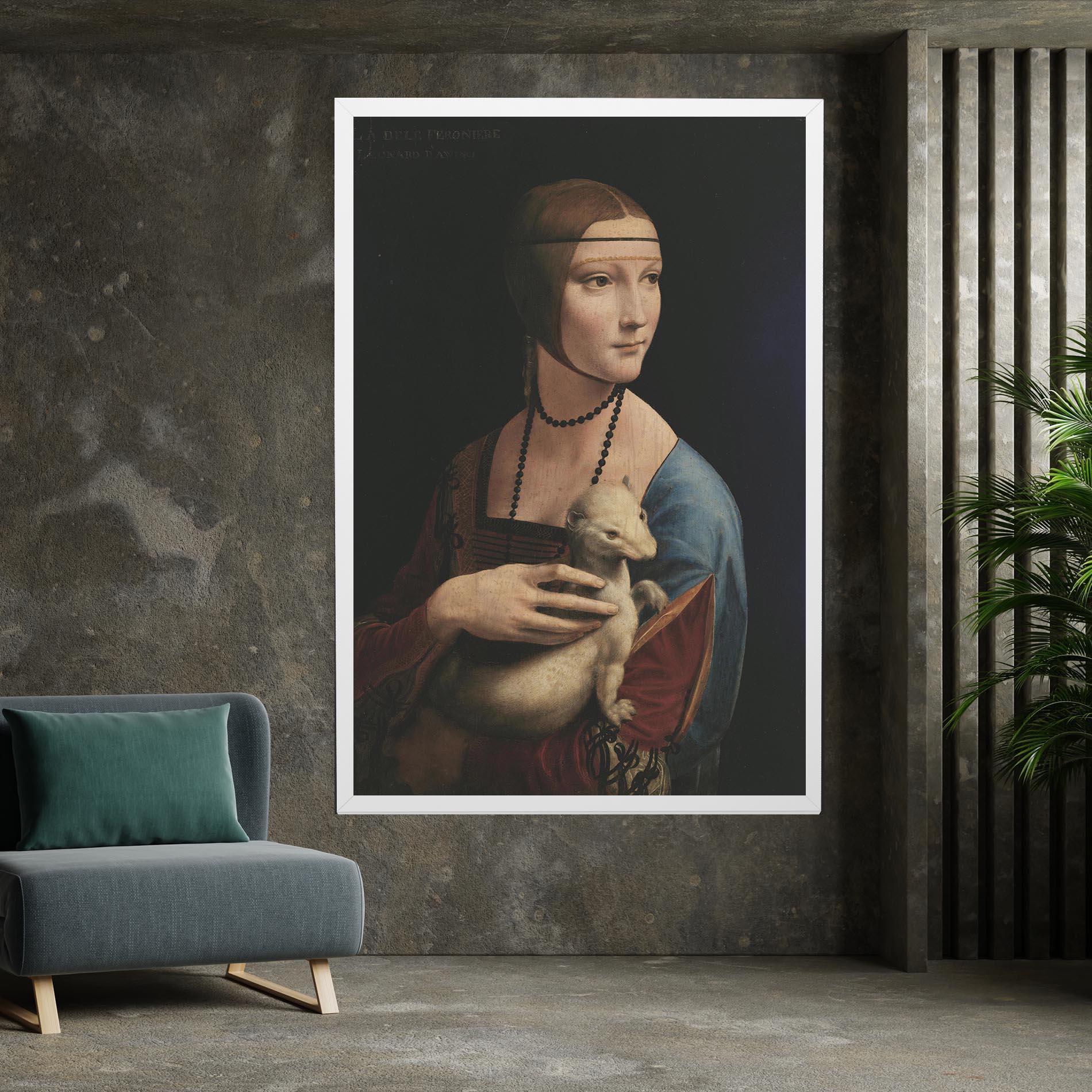 Tablou Canvas Lady With An Ermine Leonardo Da Vinci mockup 7