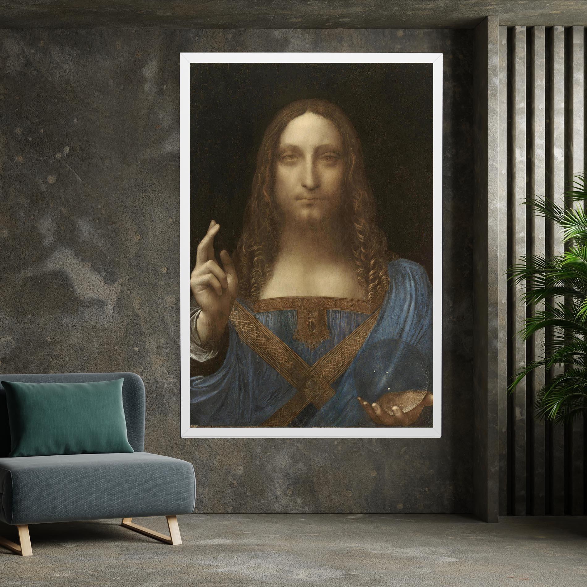 Tablou Canvas Leonardo Da Vinci Salvator Mundi mockup 7