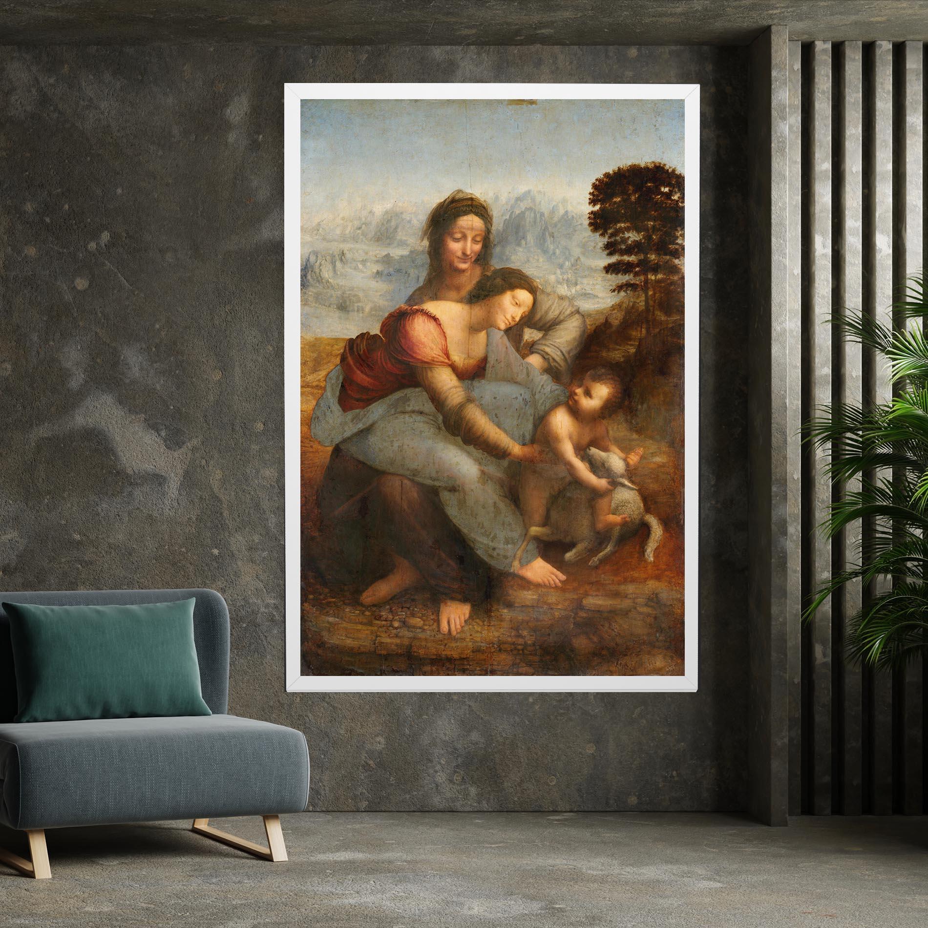 Tablou Canvas Leonardo Da Vinci Virgin And Child With St Anne mockup 7
