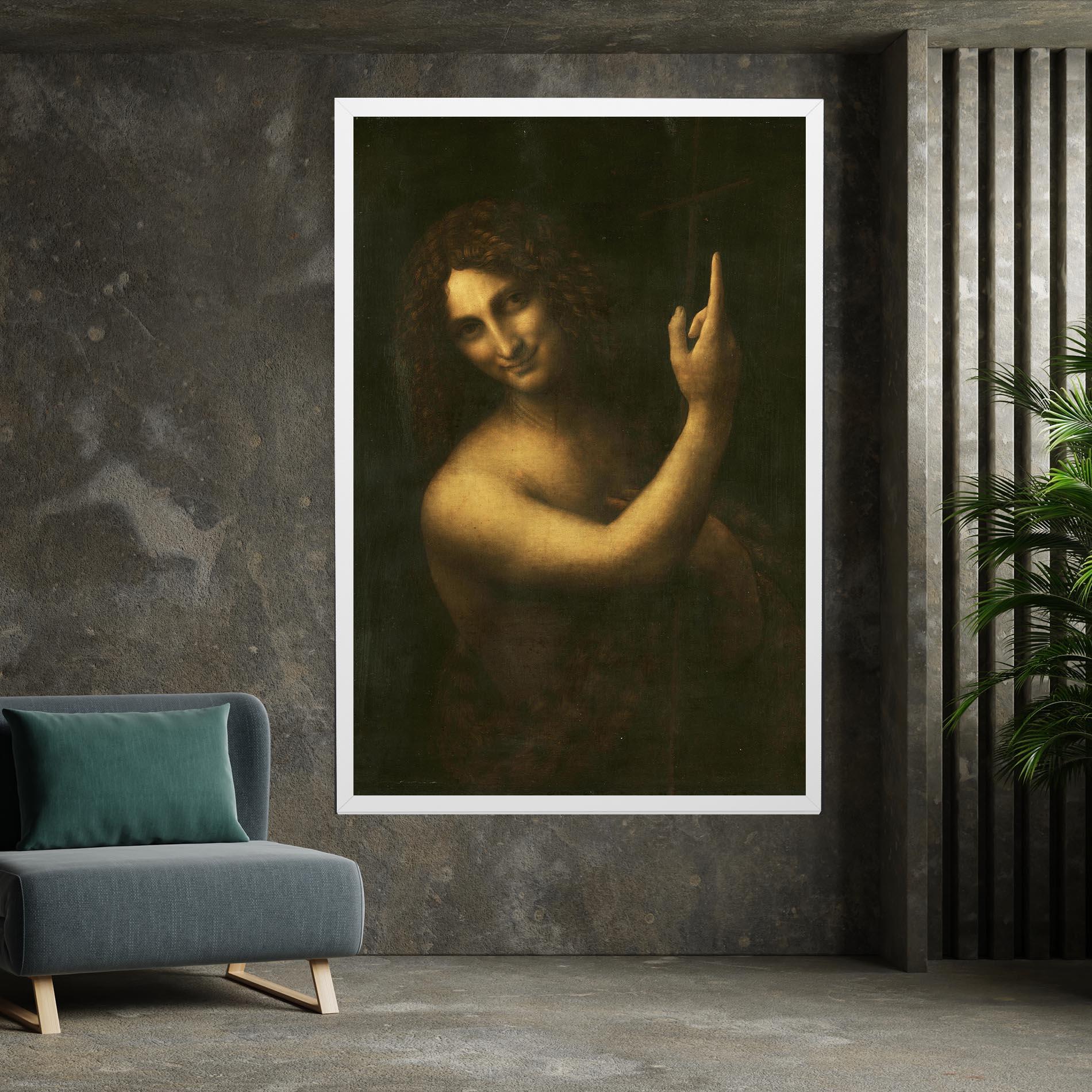 Tablou Canvas Seonardo Da Vinci Saint John The Baptist mockup 7