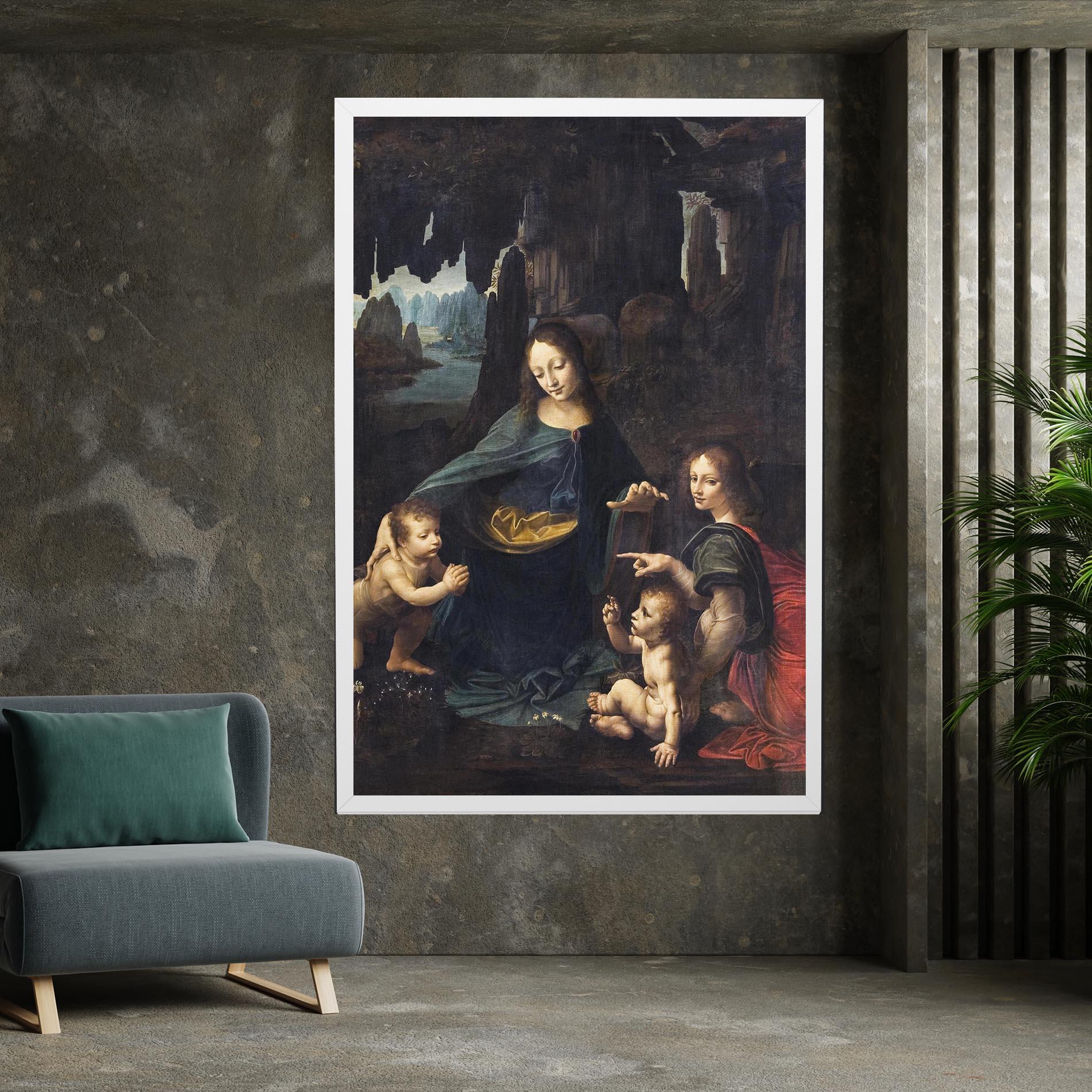 Tablou Canvas The Virgin Of The Rocks Leonardo Da Vinci mockup 7