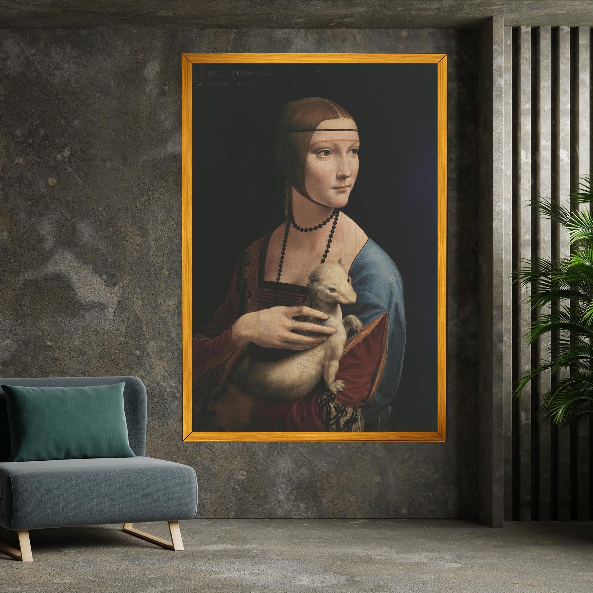 Tablou Canvas Lady With An Ermine Leonardo Da Vinci mockup 7