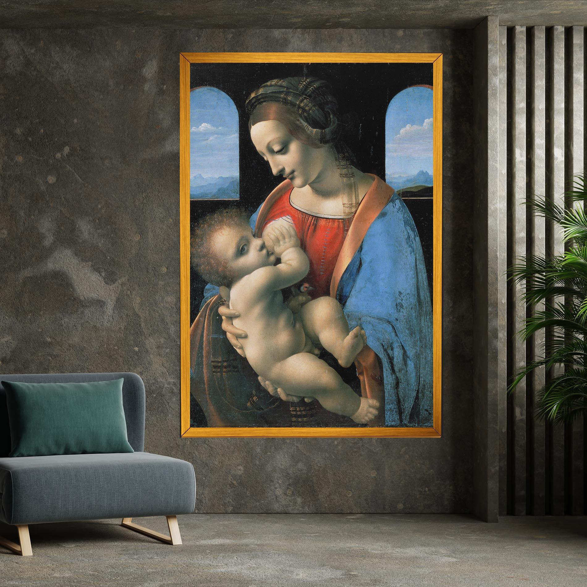 Tablou Canvas Leonardo Da Vinci Attributed Madonna Litta mockup 7
