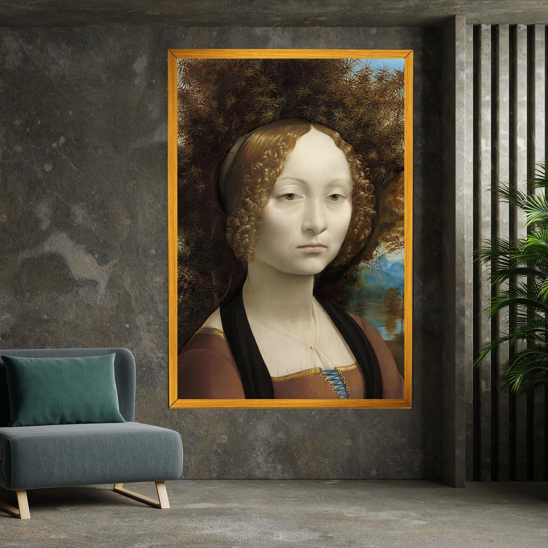 Tablou Canvas Leonardo Da Vinci Ginevra De Benci mockup 7