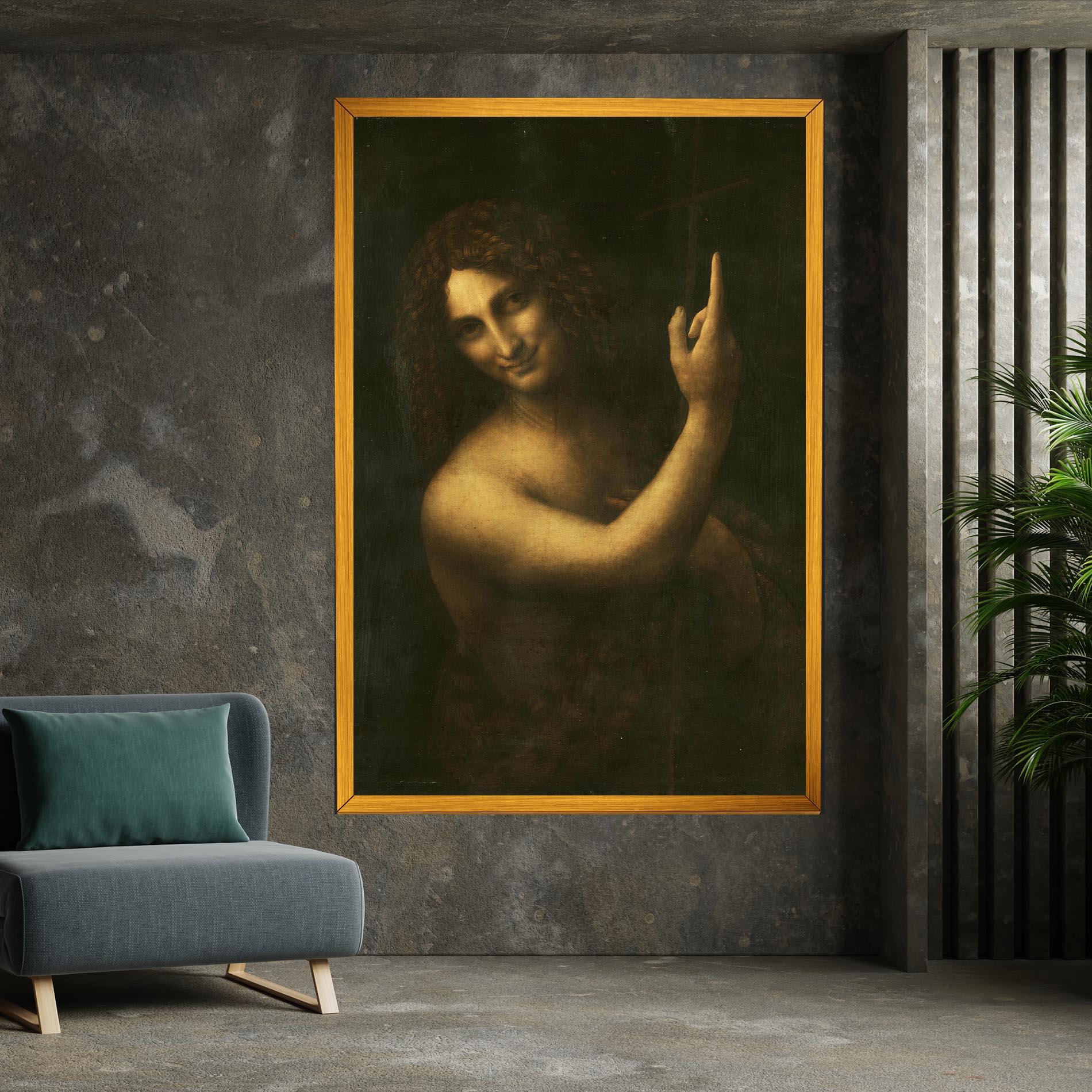 Tablou Canvas Seonardo Da Vinci Saint John The Baptist mockup 7