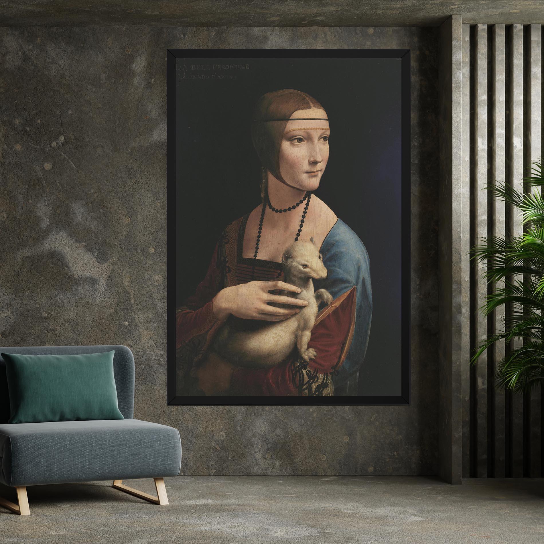 Tablou Canvas Lady With An Ermine Leonardo Da Vinci mockup 7