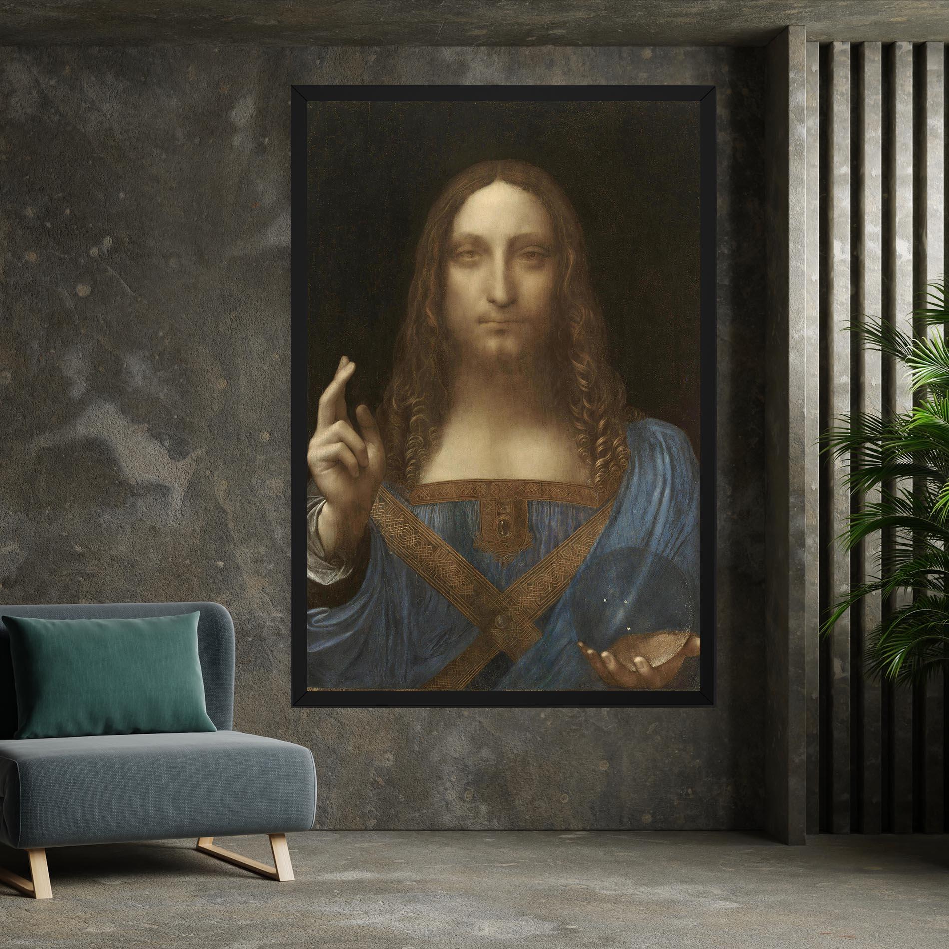 Tablou Canvas Leonardo Da Vinci Salvator Mundi mockup 7