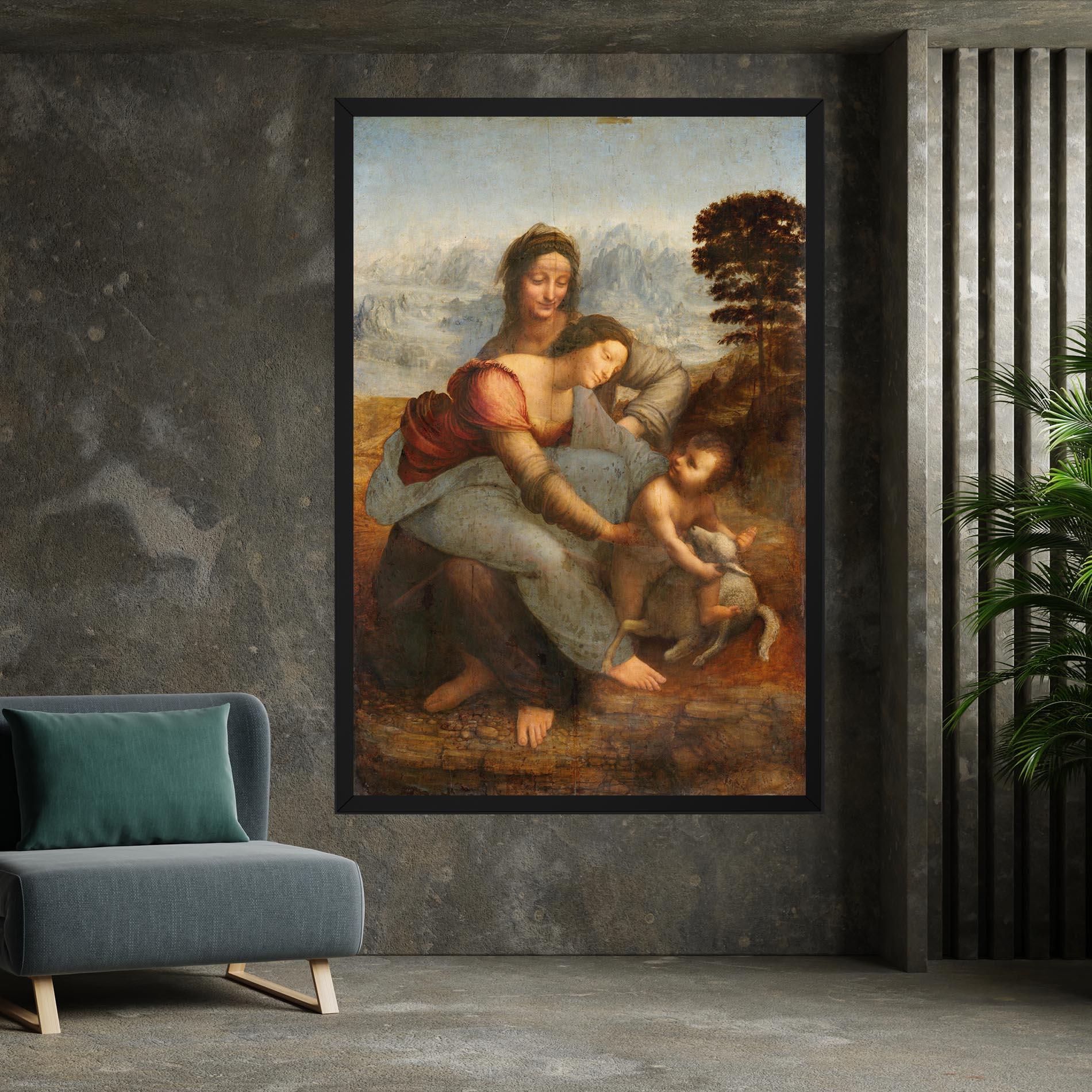 Tablou Canvas Leonardo Da Vinci Virgin And Child With St Anne mockup 7