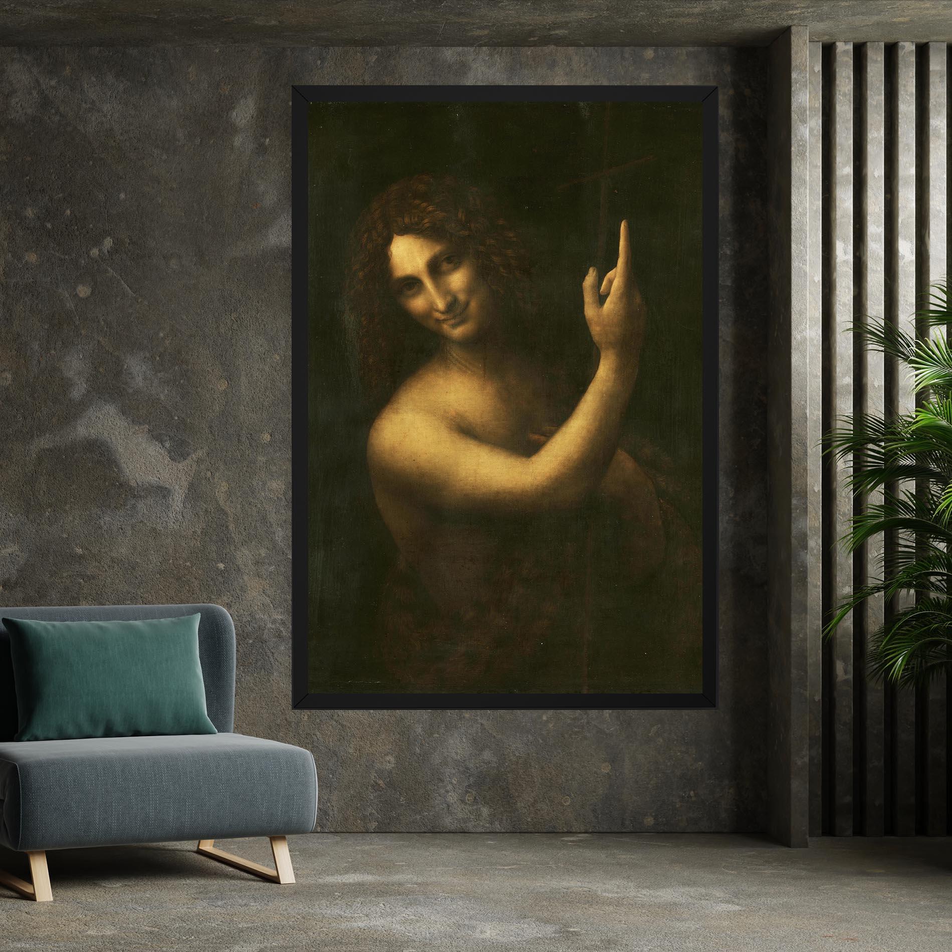 Tablou Canvas Seonardo Da Vinci Saint John The Baptist mockup 7