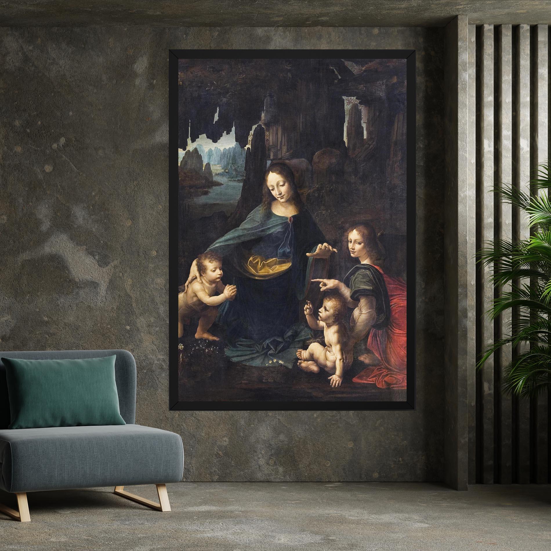 Tablou Canvas The Virgin Of The Rocks Leonardo Da Vinci mockup 7