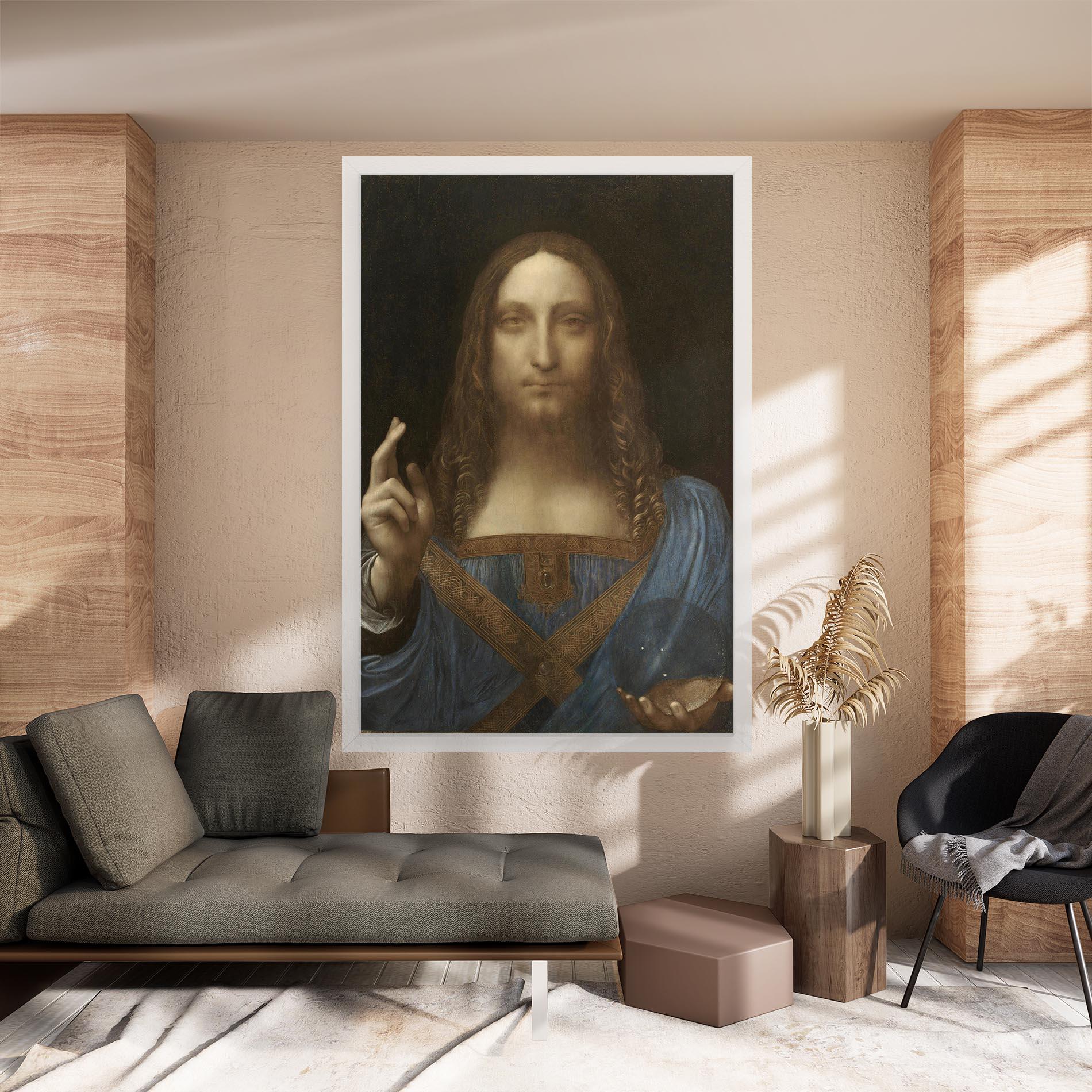 Tablou Canvas Leonardo Da Vinci Salvator Mundi mockup 8