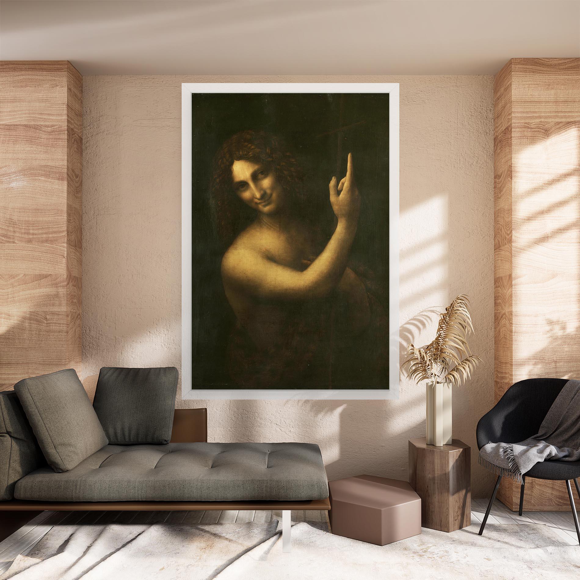 Tablou Canvas Seonardo Da Vinci Saint John The Baptist mockup 8