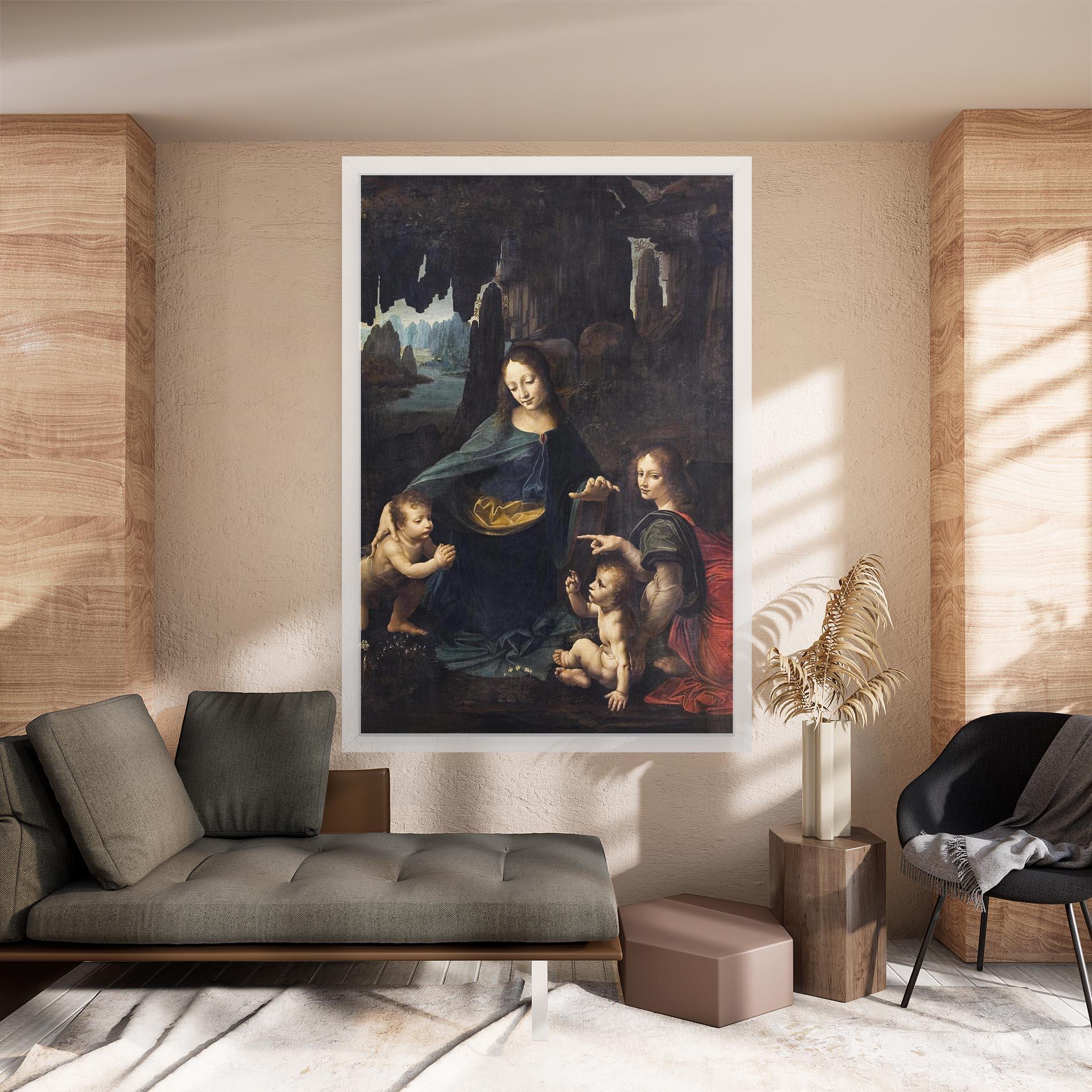 Tablou Canvas The Virgin Of The Rocks Leonardo Da Vinci mockup 8