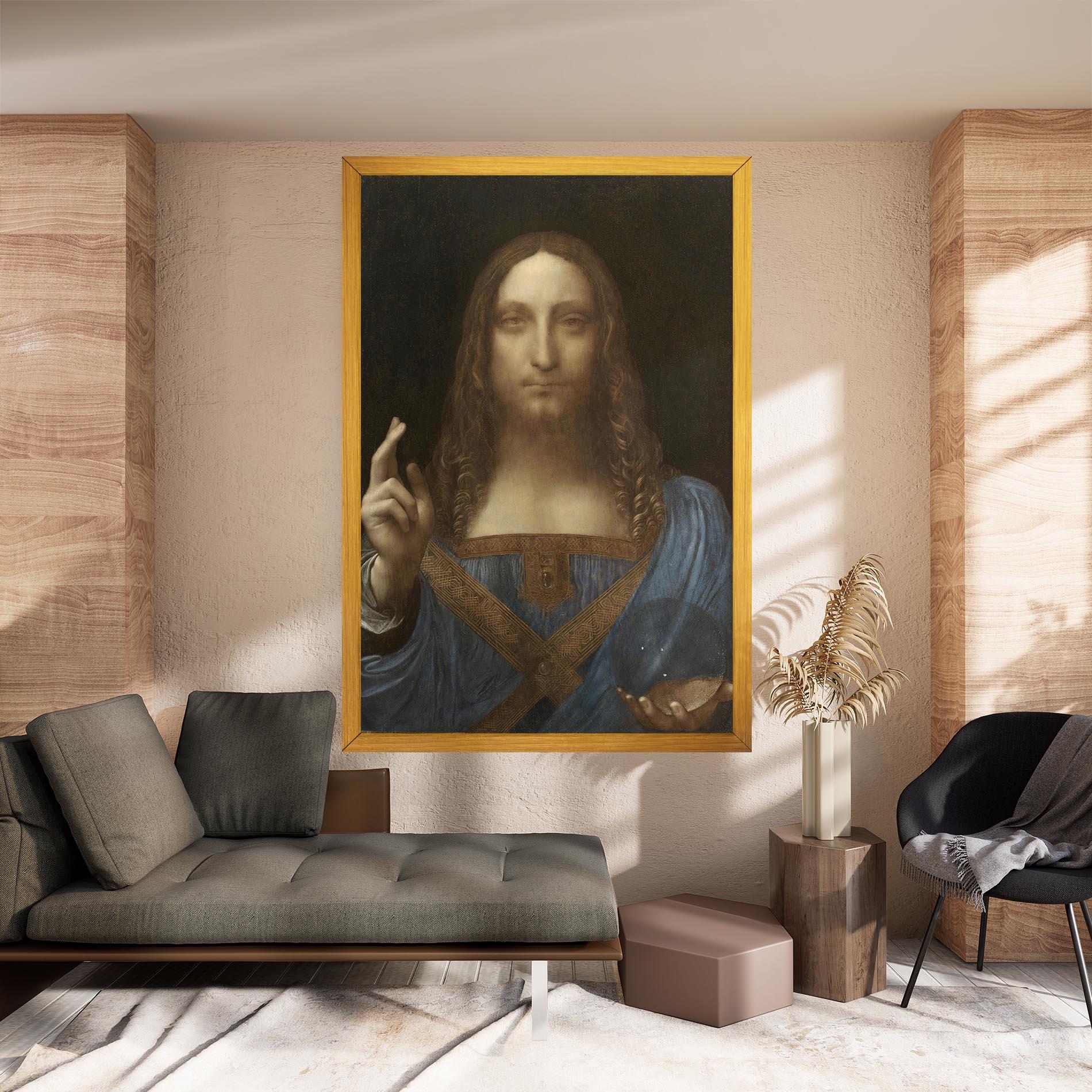 Tablou Canvas Leonardo Da Vinci Salvator Mundi mockup 8