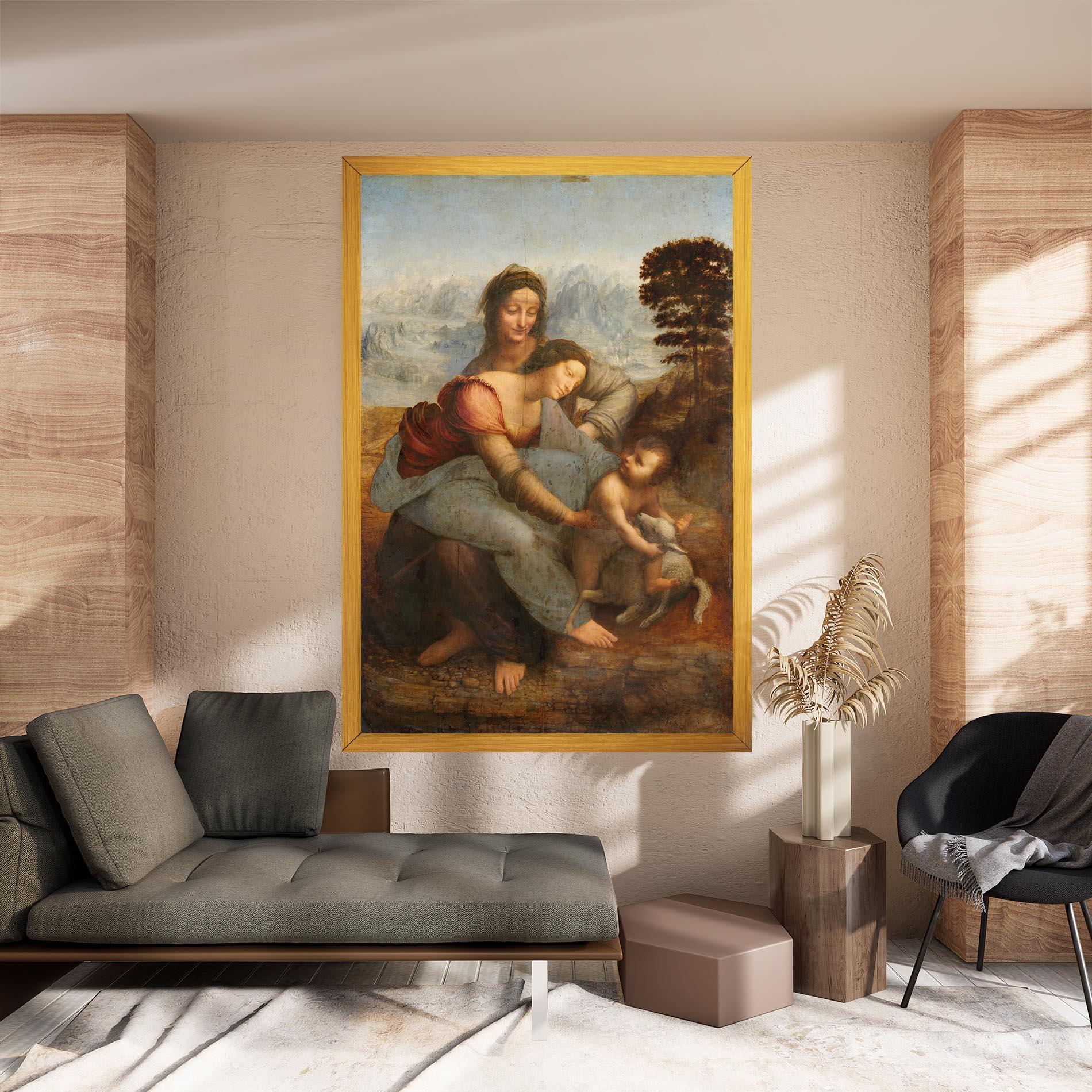 Tablou Canvas Leonardo Da Vinci Virgin And Child With St Anne mockup 8