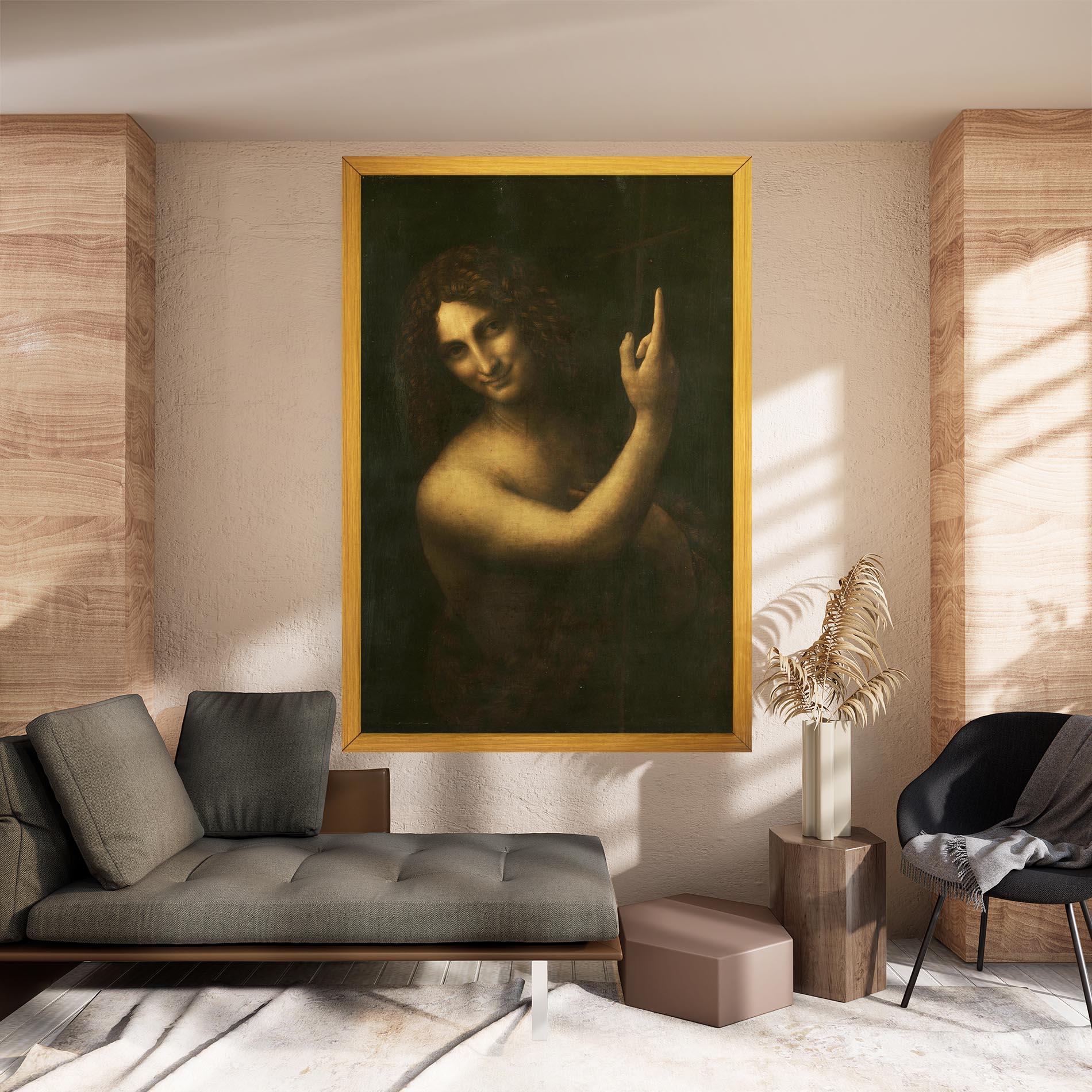 Tablou Canvas Seonardo Da Vinci Saint John The Baptist mockup 8