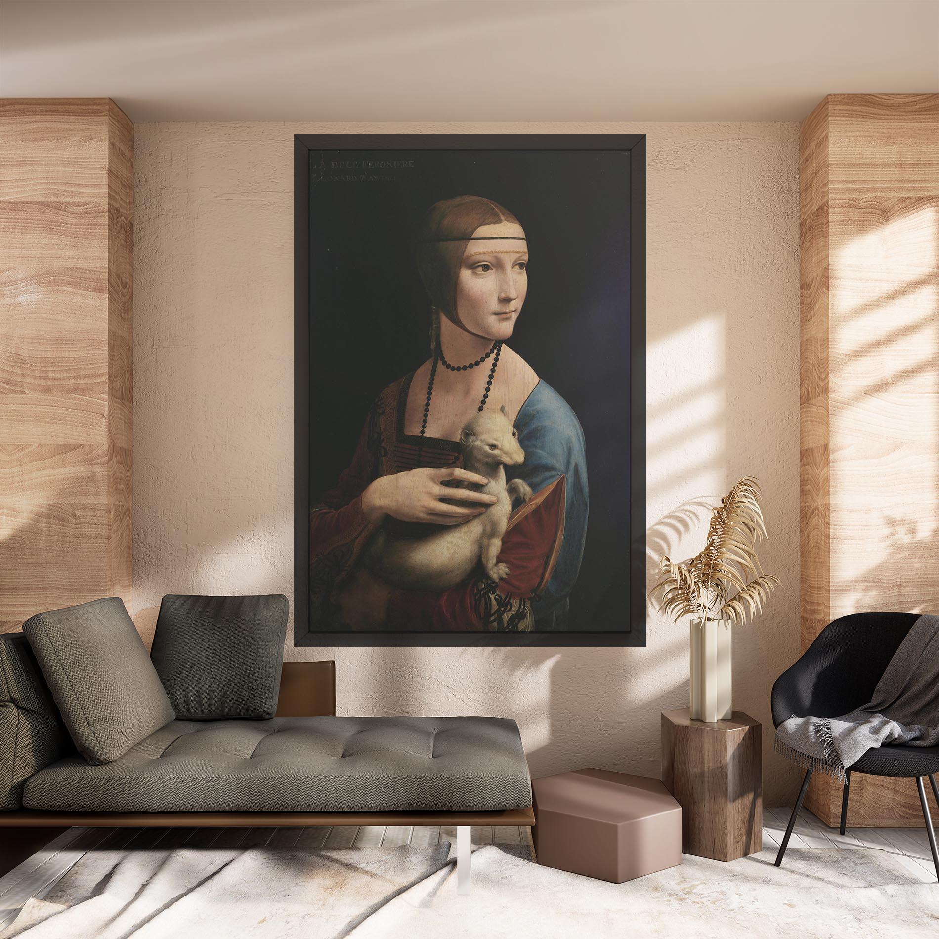 Tablou Canvas Lady With An Ermine Leonardo Da Vinci mockup 8