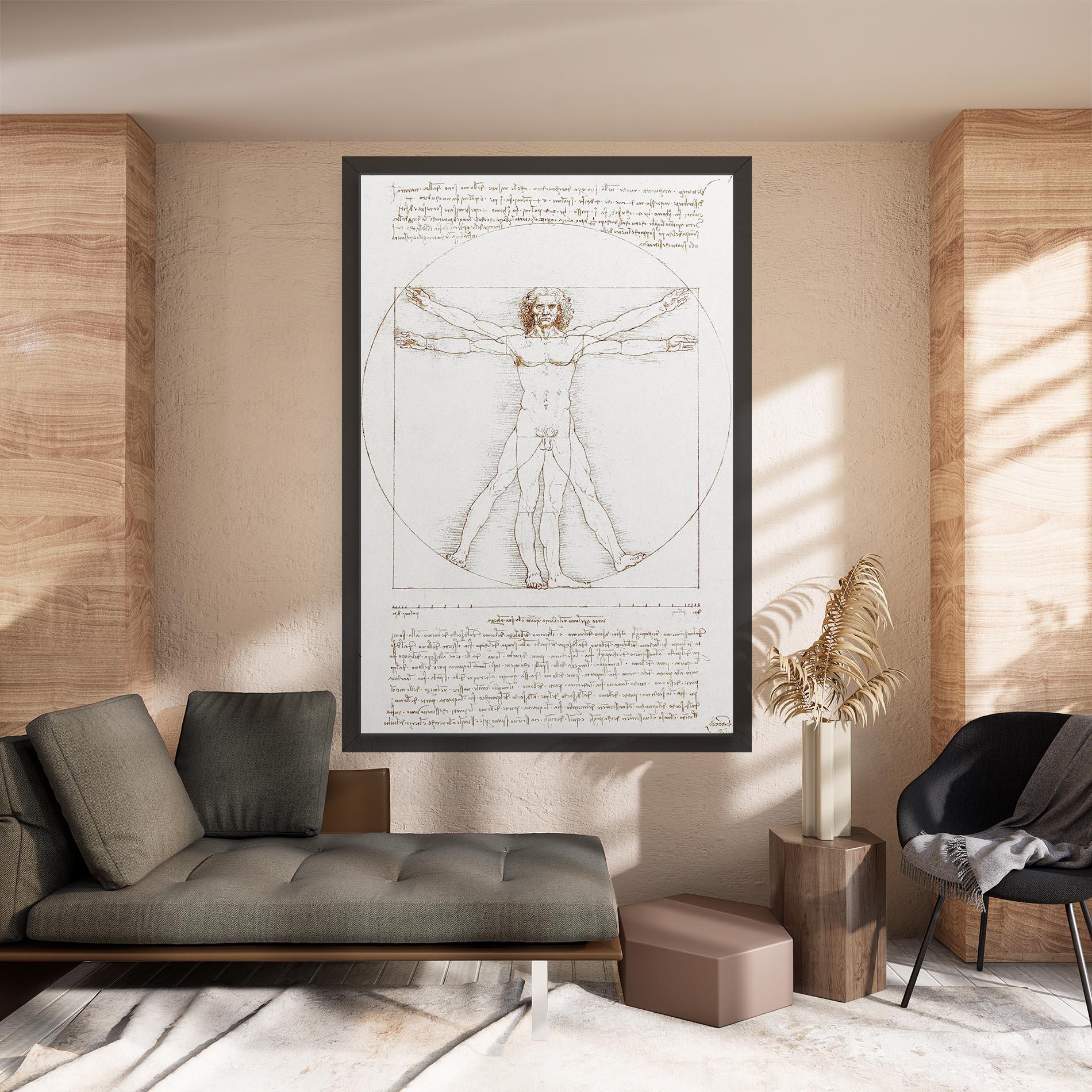 Tablou Canvas Leonardo Da Vinci's Vitruvian Man mockup 8