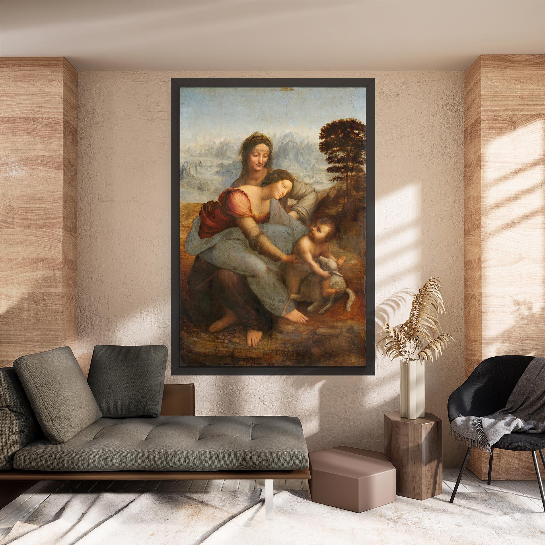 Tablou Canvas Leonardo Da Vinci Virgin And Child With St Anne mockup 8