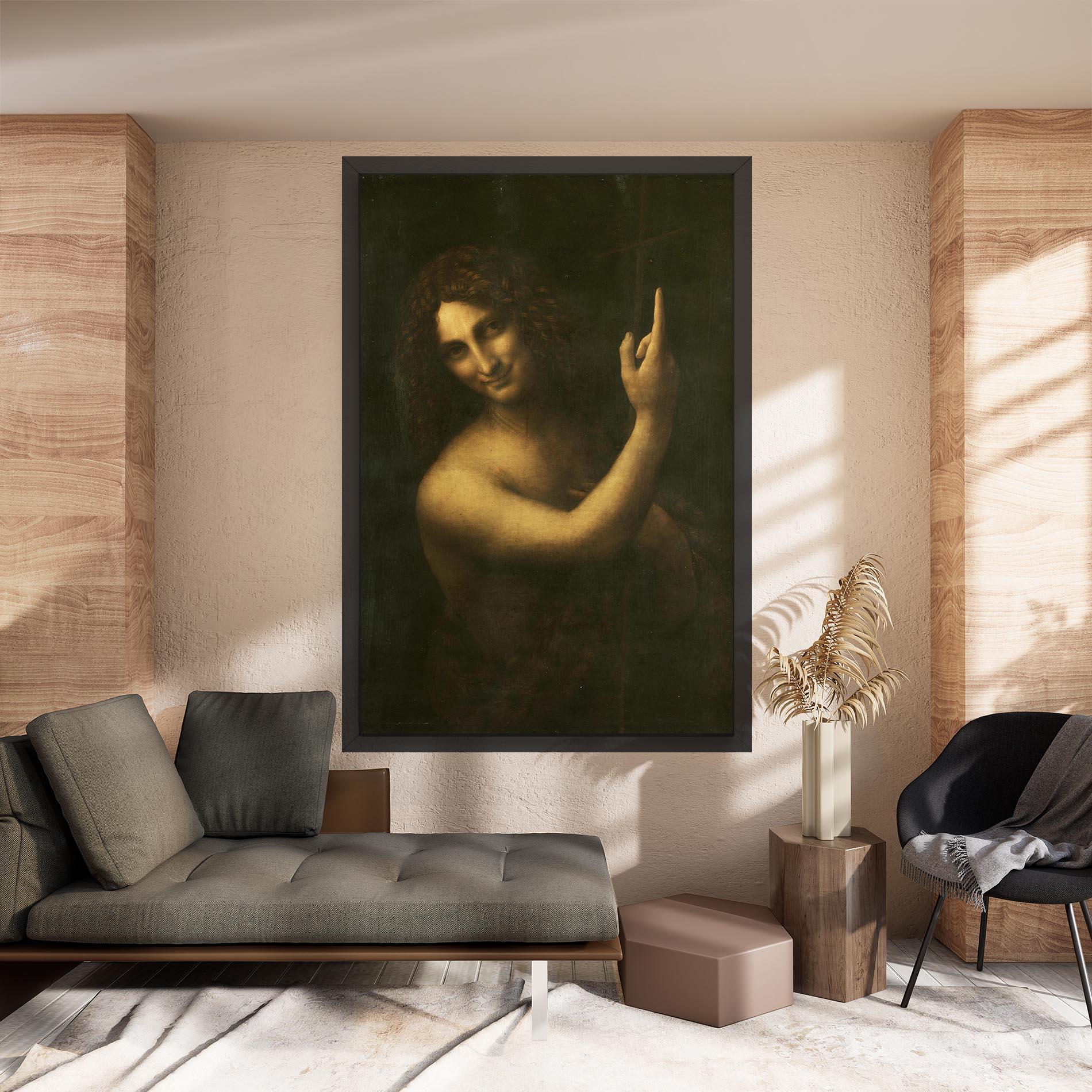 Tablou Canvas Seonardo Da Vinci Saint John The Baptist mockup 8