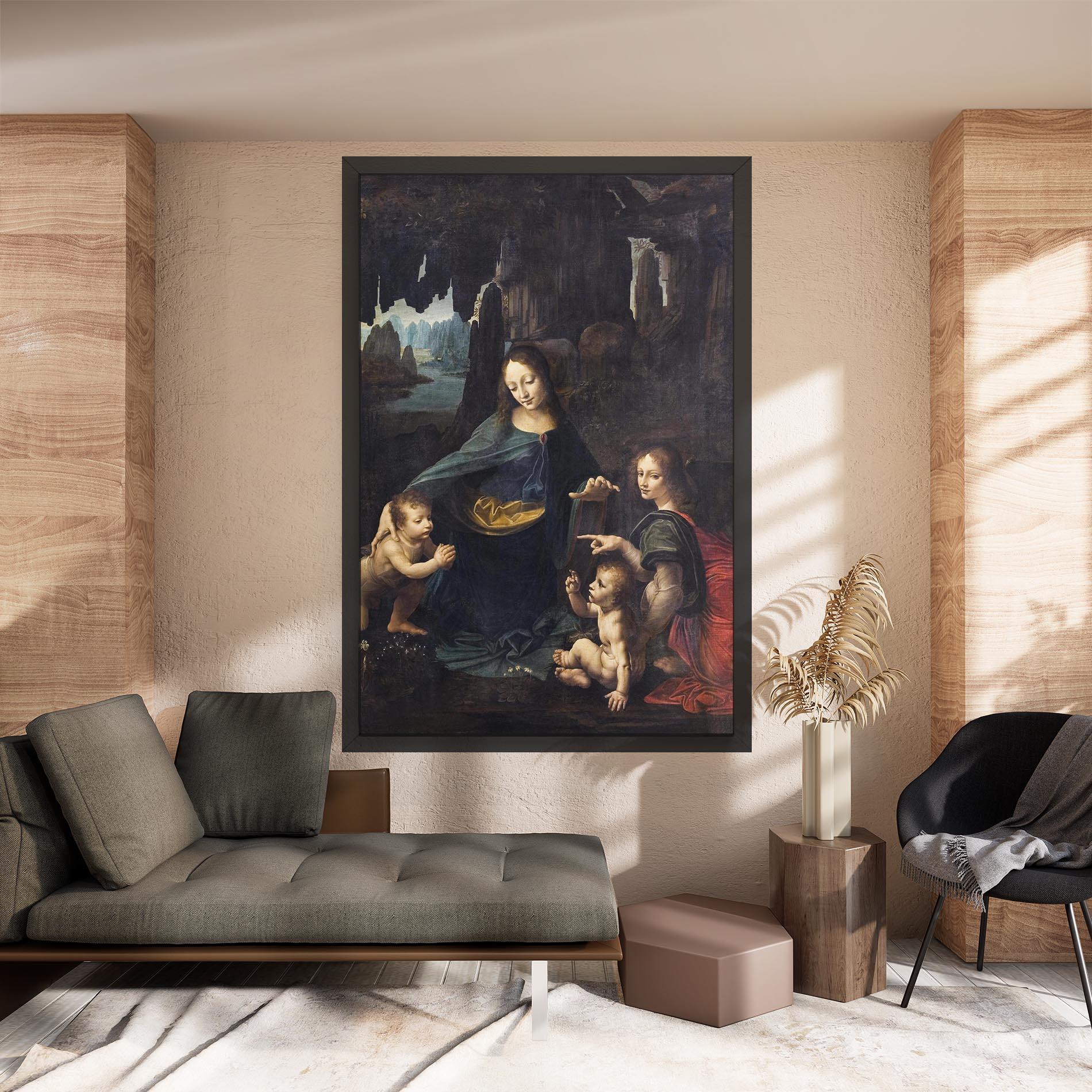 Tablou Canvas The Virgin Of The Rocks Leonardo Da Vinci mockup 8