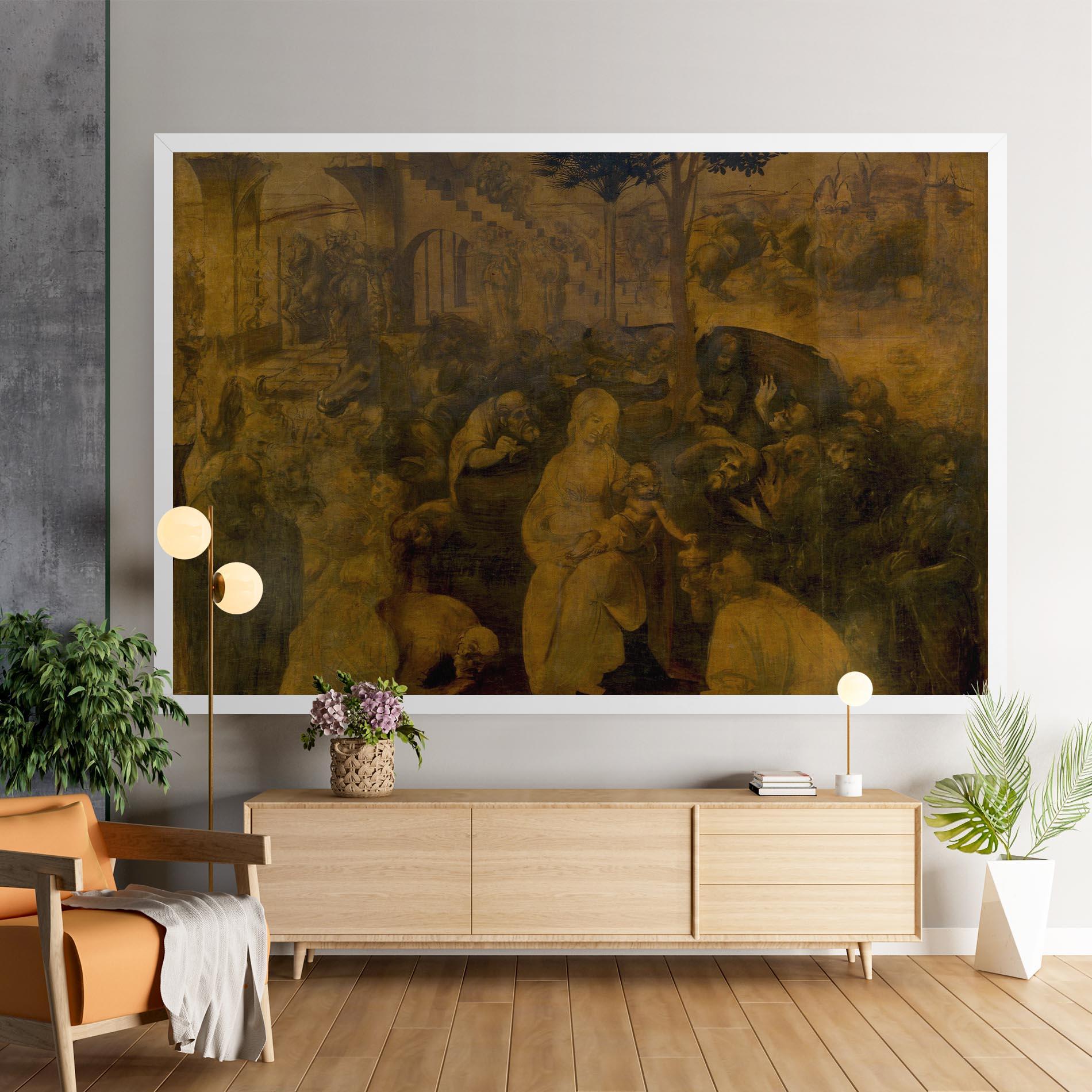 Tablou Canvas Leonardo Da Vinci Adorazione Dei Magi mockup 9
