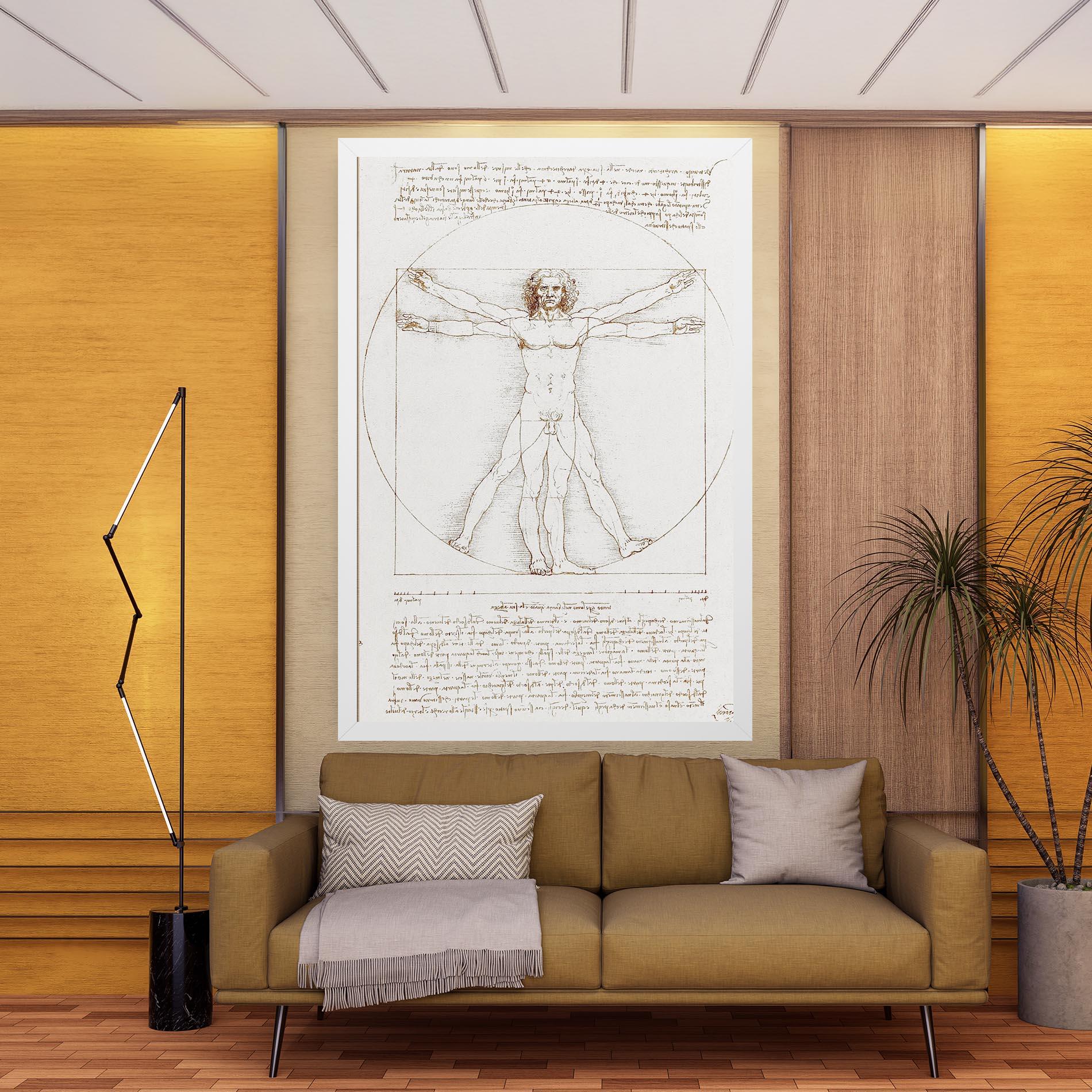Tablou Canvas Leonardo Da Vinci's Vitruvian Man mockup 9