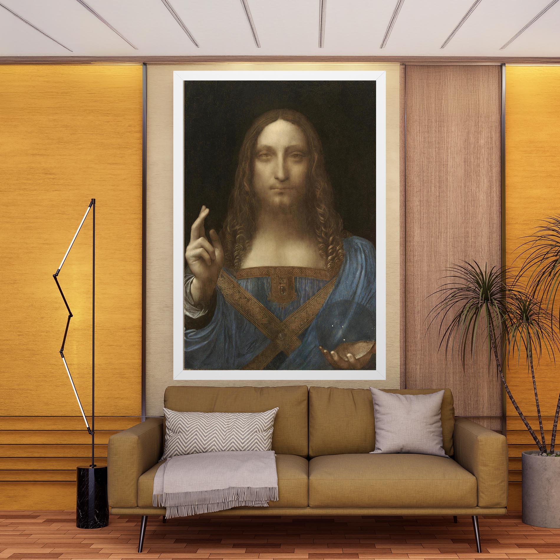 Tablou Canvas Leonardo Da Vinci Salvator Mundi mockup 9