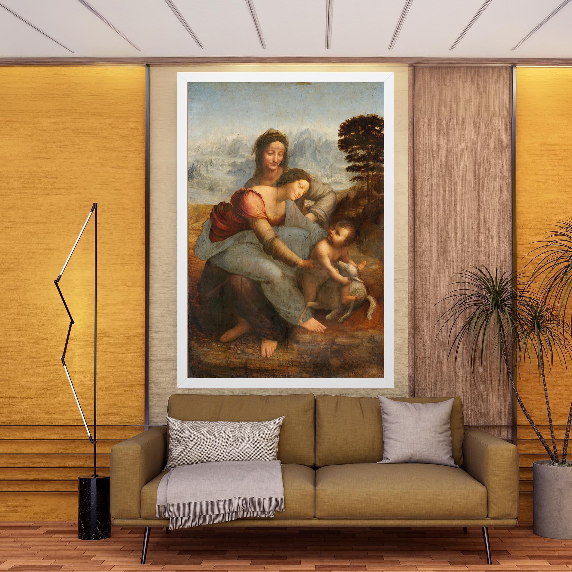 Tablou Canvas Leonardo Da Vinci Virgin And Child With St Anne mockup 9