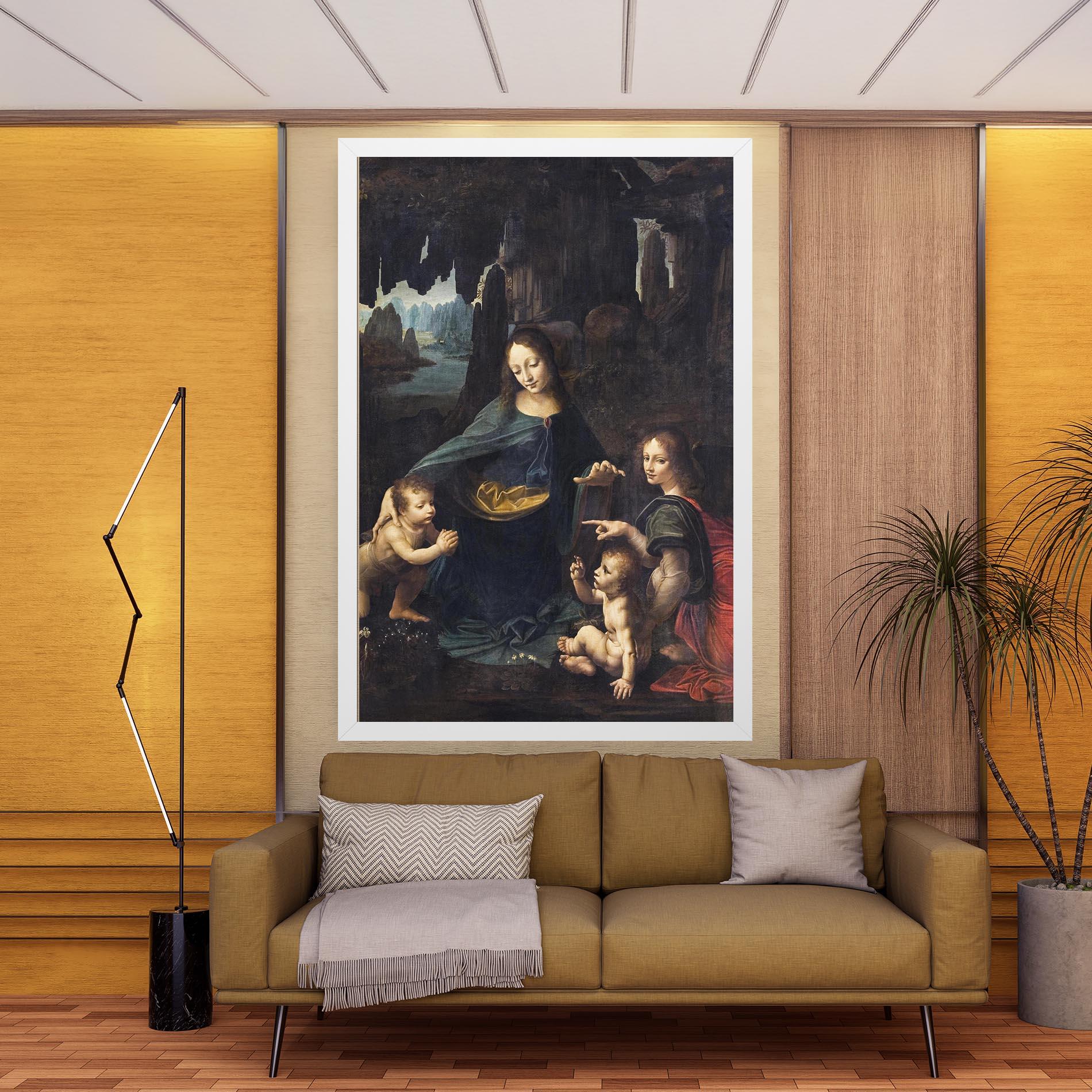 Tablou Canvas The Virgin Of The Rocks Leonardo Da Vinci mockup 9