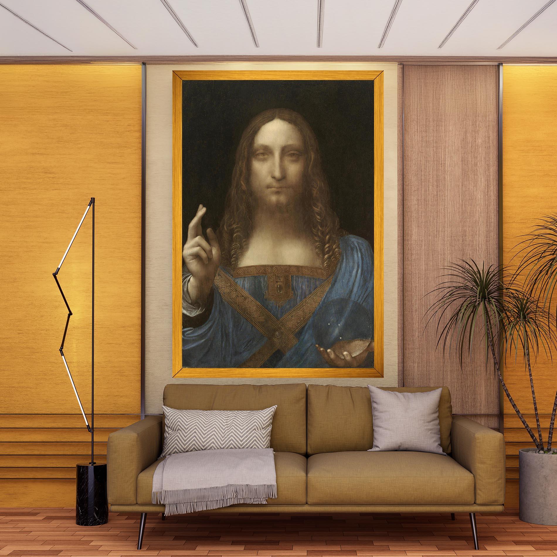 Tablou Canvas Leonardo Da Vinci Salvator Mundi mockup 9