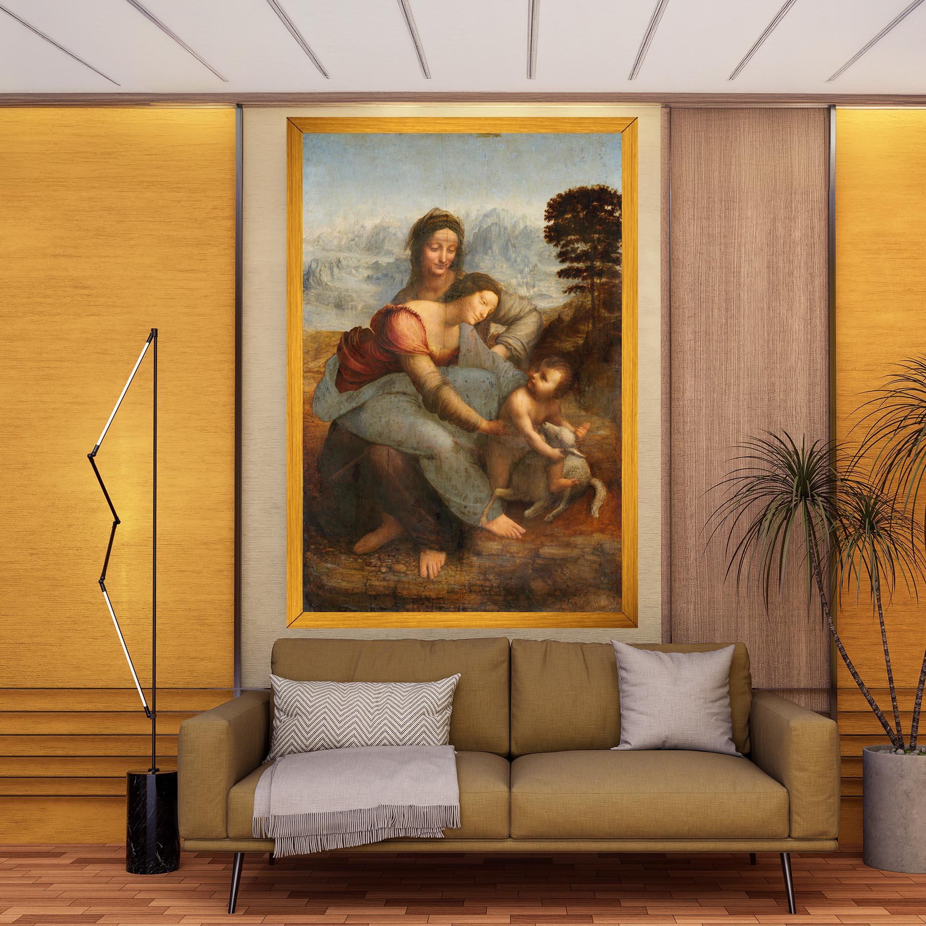 Tablou Canvas Leonardo Da Vinci Virgin And Child With St Anne mockup 9