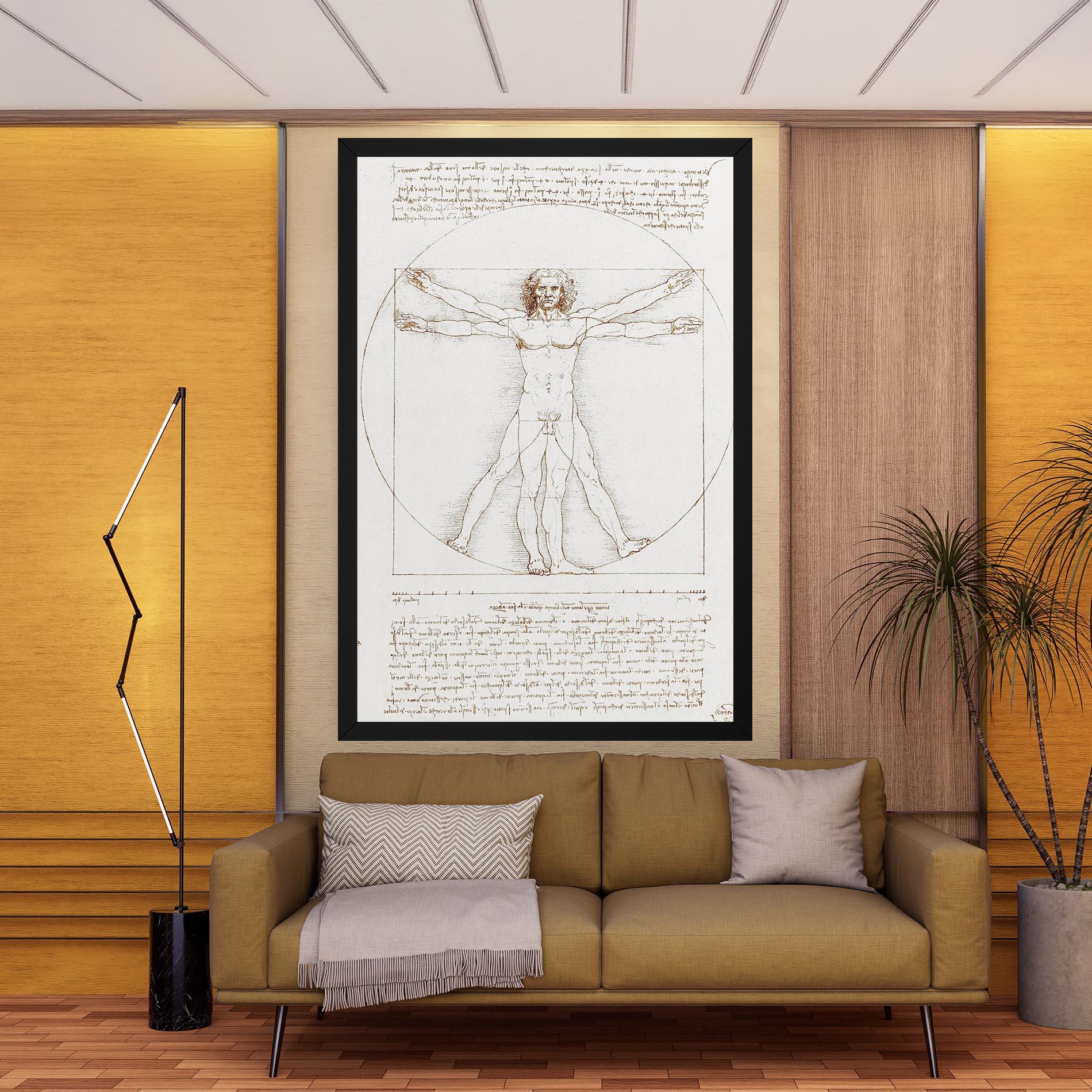 Tablou Canvas Leonardo Da Vinci's Vitruvian Man mockup 9