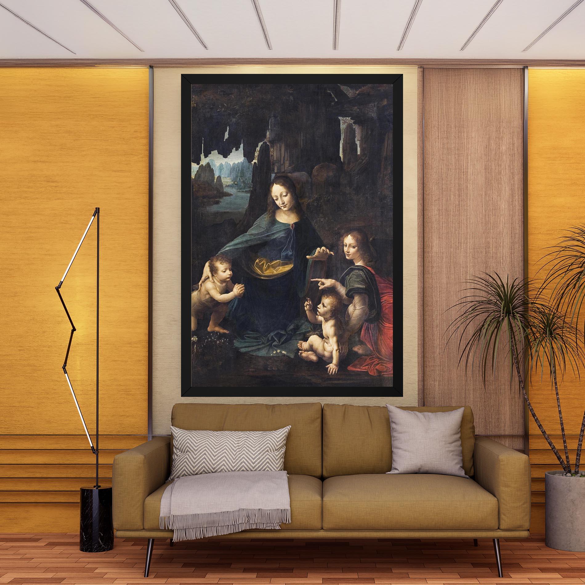 Tablou Canvas The Virgin Of The Rocks Leonardo Da Vinci mockup 9