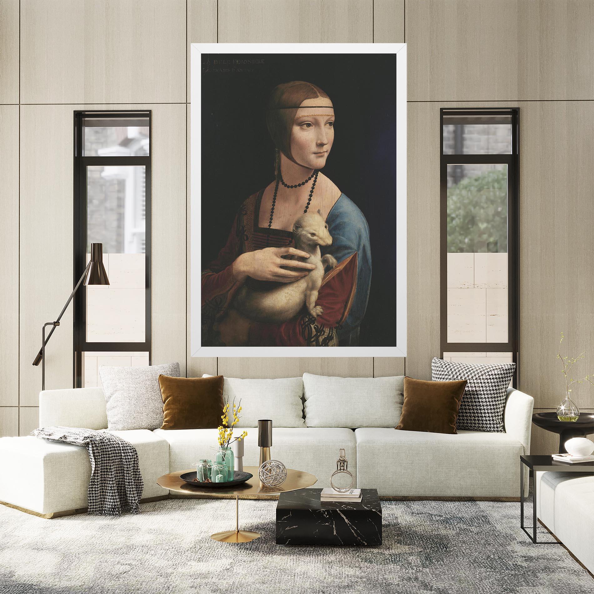 Tablou Canvas Lady With An Ermine Leonardo Da Vinci mockup 2