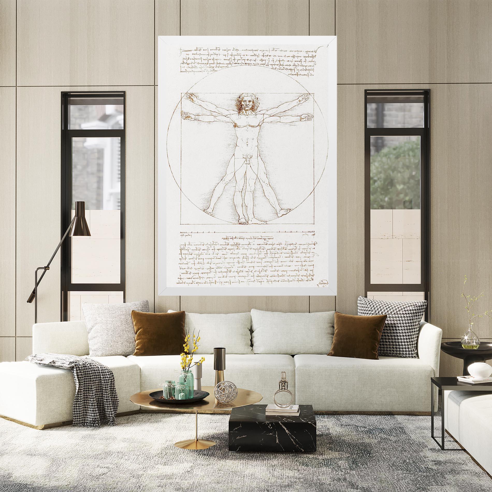 Tablou Canvas Leonardo Da Vinci's Vitruvian Man mockup 2