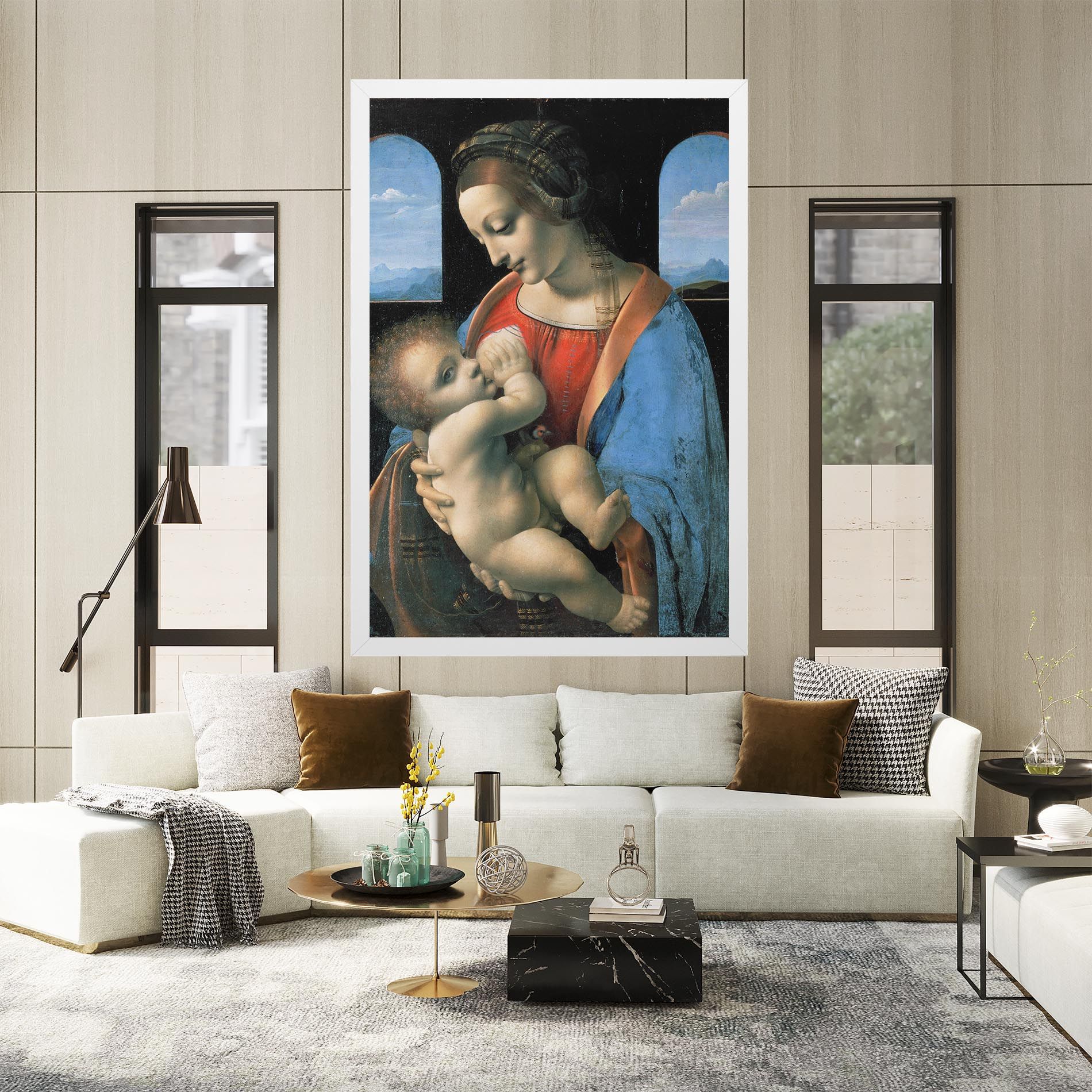 Leonardo Da Vinci Attributed Madonna Litta mockup 2