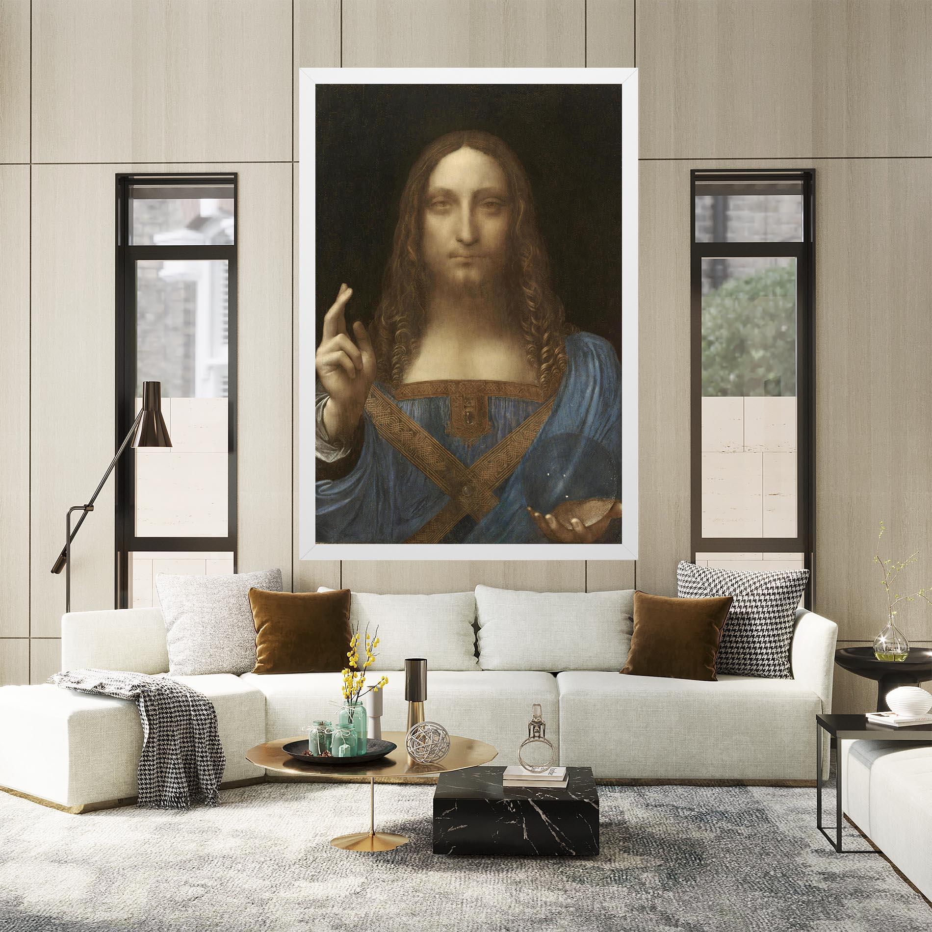 Tablou Canvas Leonardo Da Vinci Salvator Mundi mockup 2