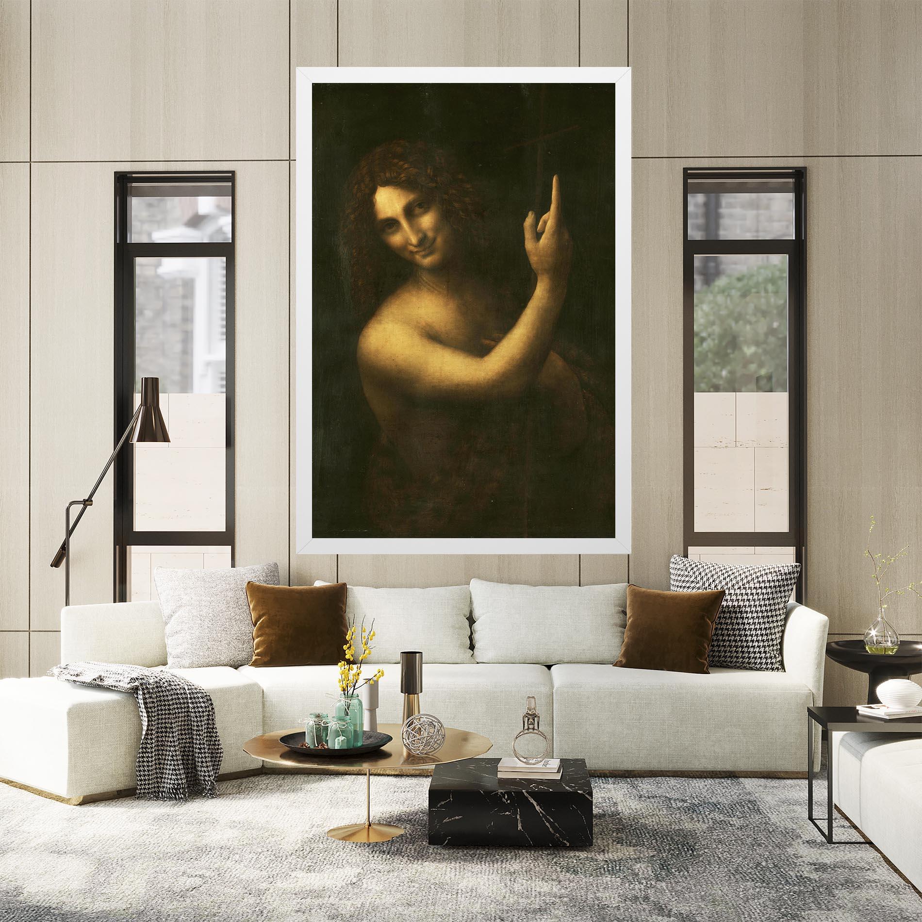 Tablou Canvas Seonardo Da Vinci Saint John The Baptist mockup 2